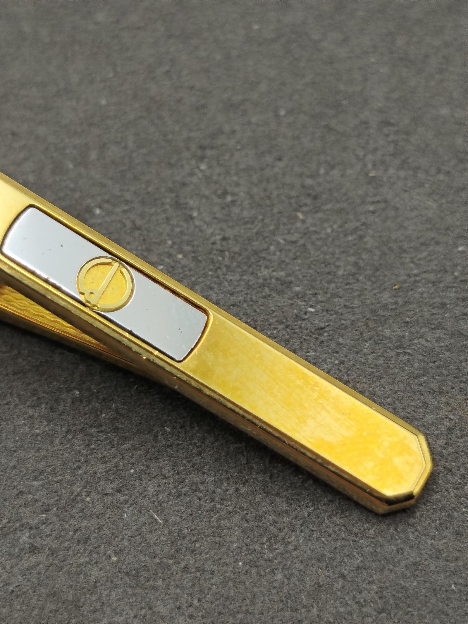Dunhill Gold & Silver Men's Tie Bar Clip with Logo Other image 5
