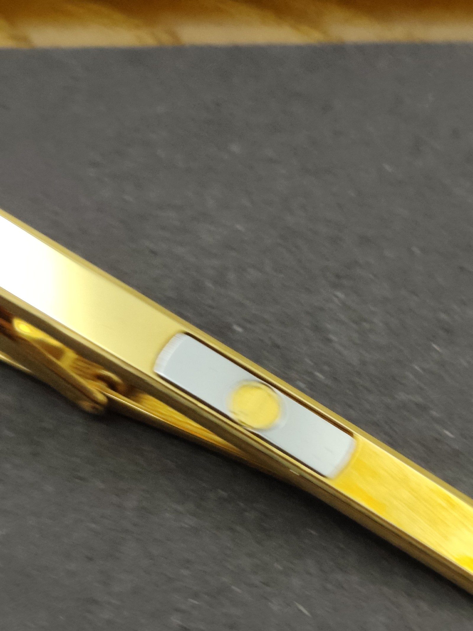 Dunhill Gold & Silver Men's Tie Bar Clip with Logo Other image 6