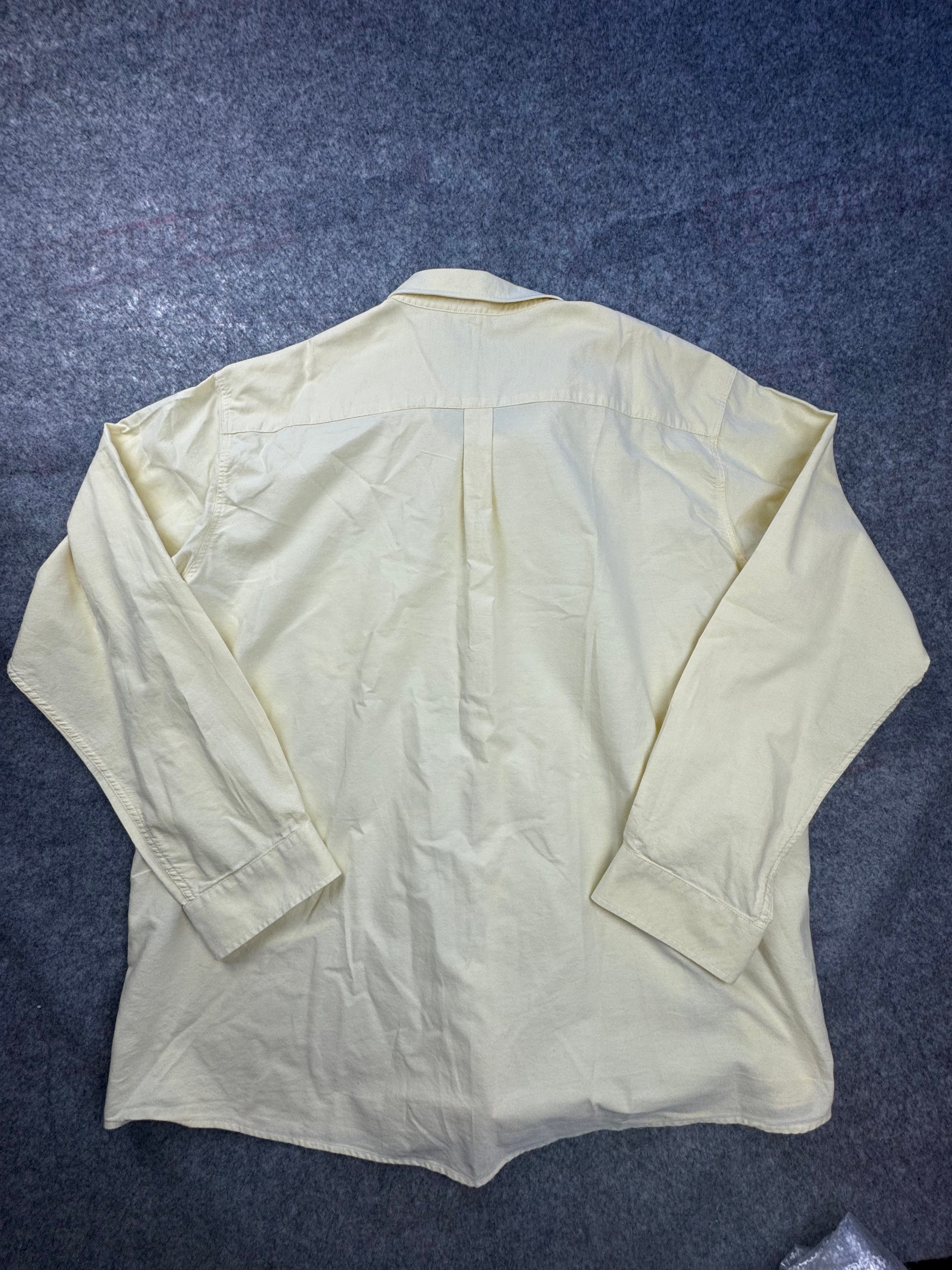 Cotton Traders Pale Yellow Oxford Shirt 3XL Long Sleeve Chest Pocket image 8