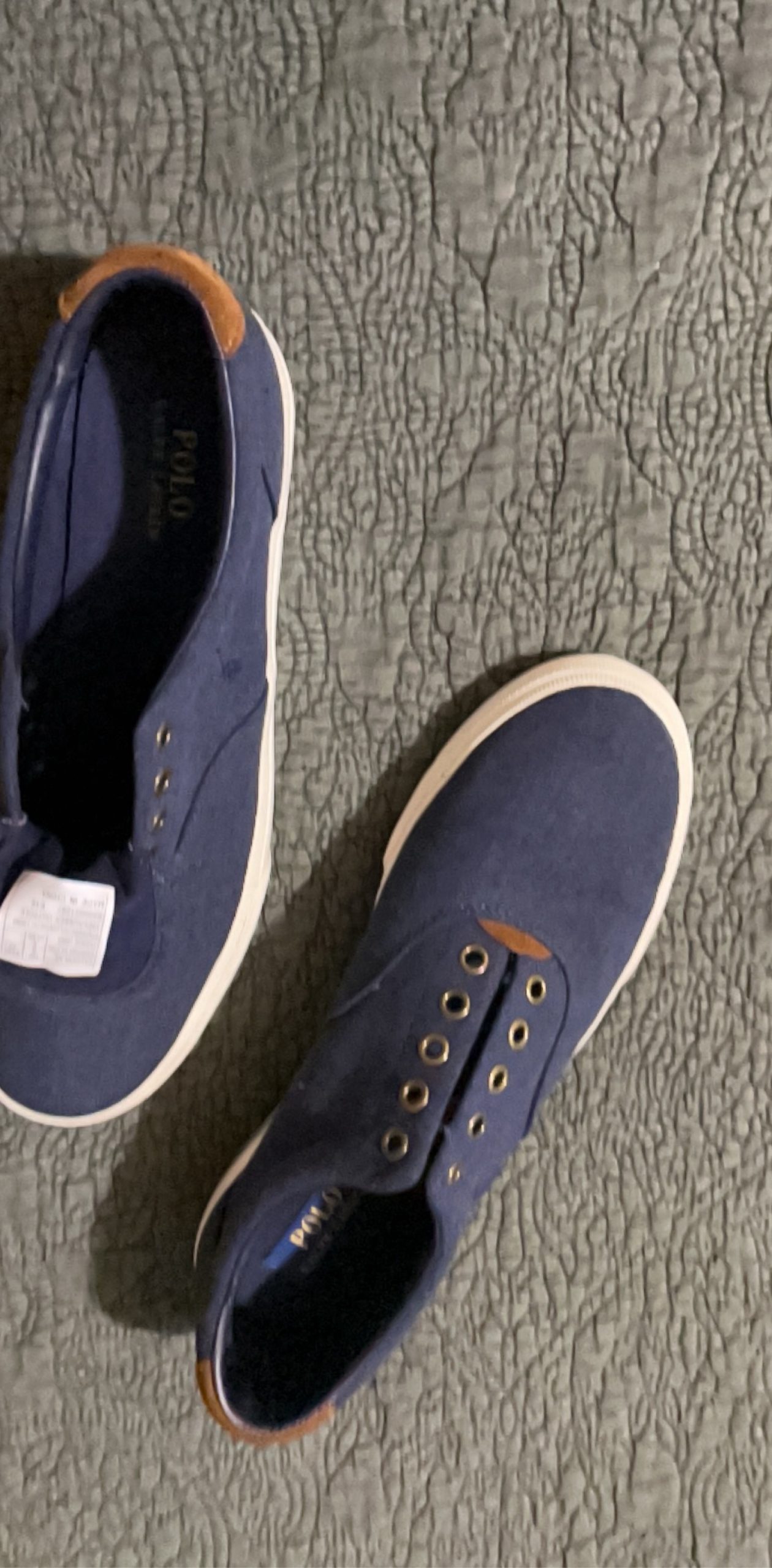 Polo Ralph Lauren Navy Blue Canvas Sneakers EU 42 image 8