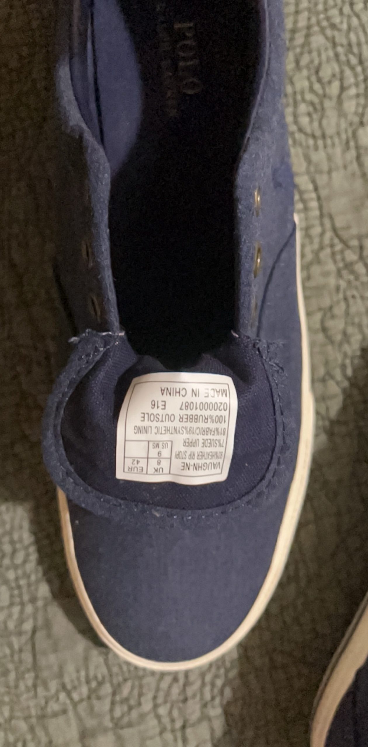 Polo Ralph Lauren Navy Blue Canvas Sneakers EU 42 image 9