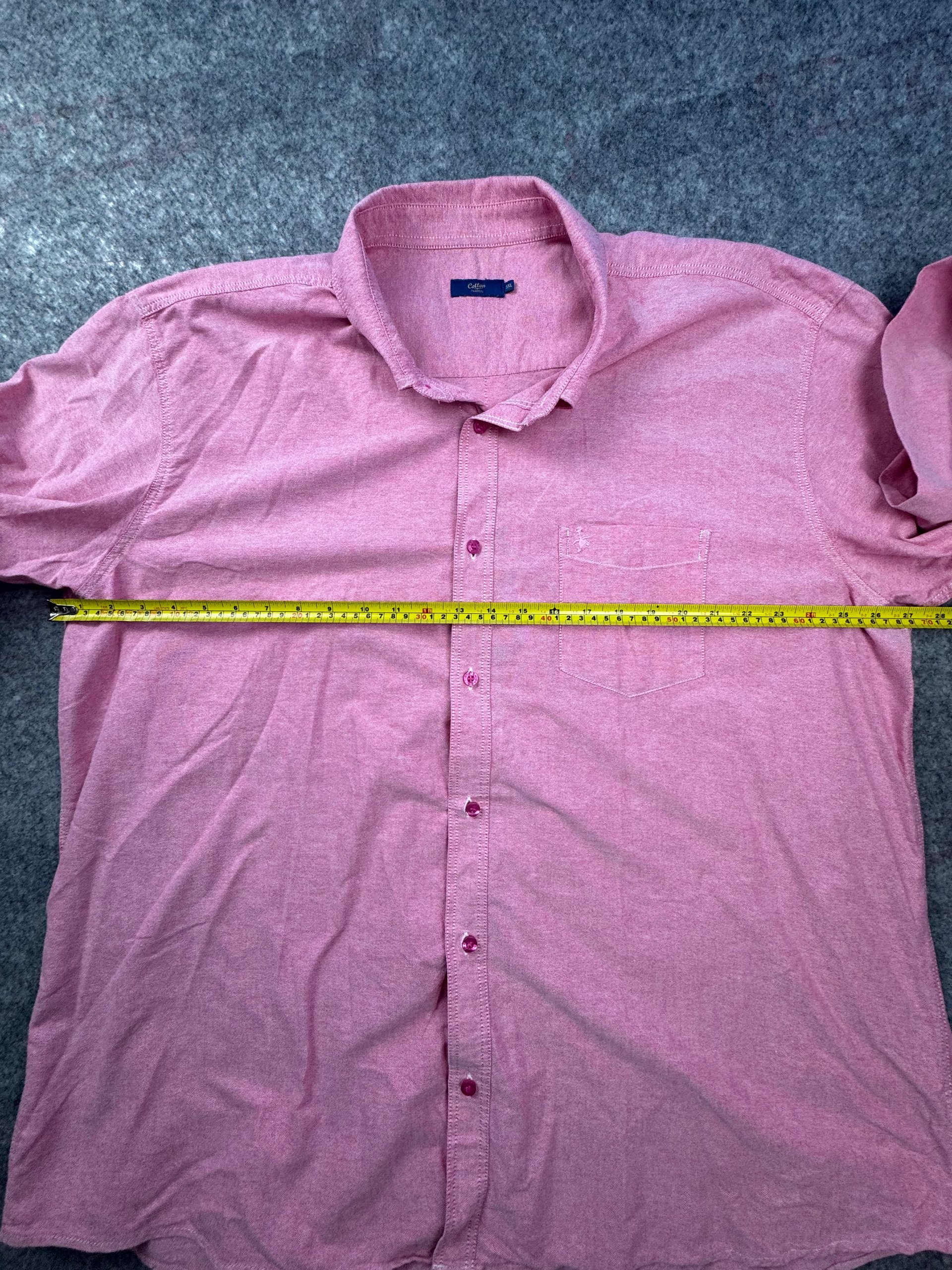 Cotton Traders Pink Oxford Shirt 3XL Chest 24 in (61 cm) Casual Long Sleeve image 5
