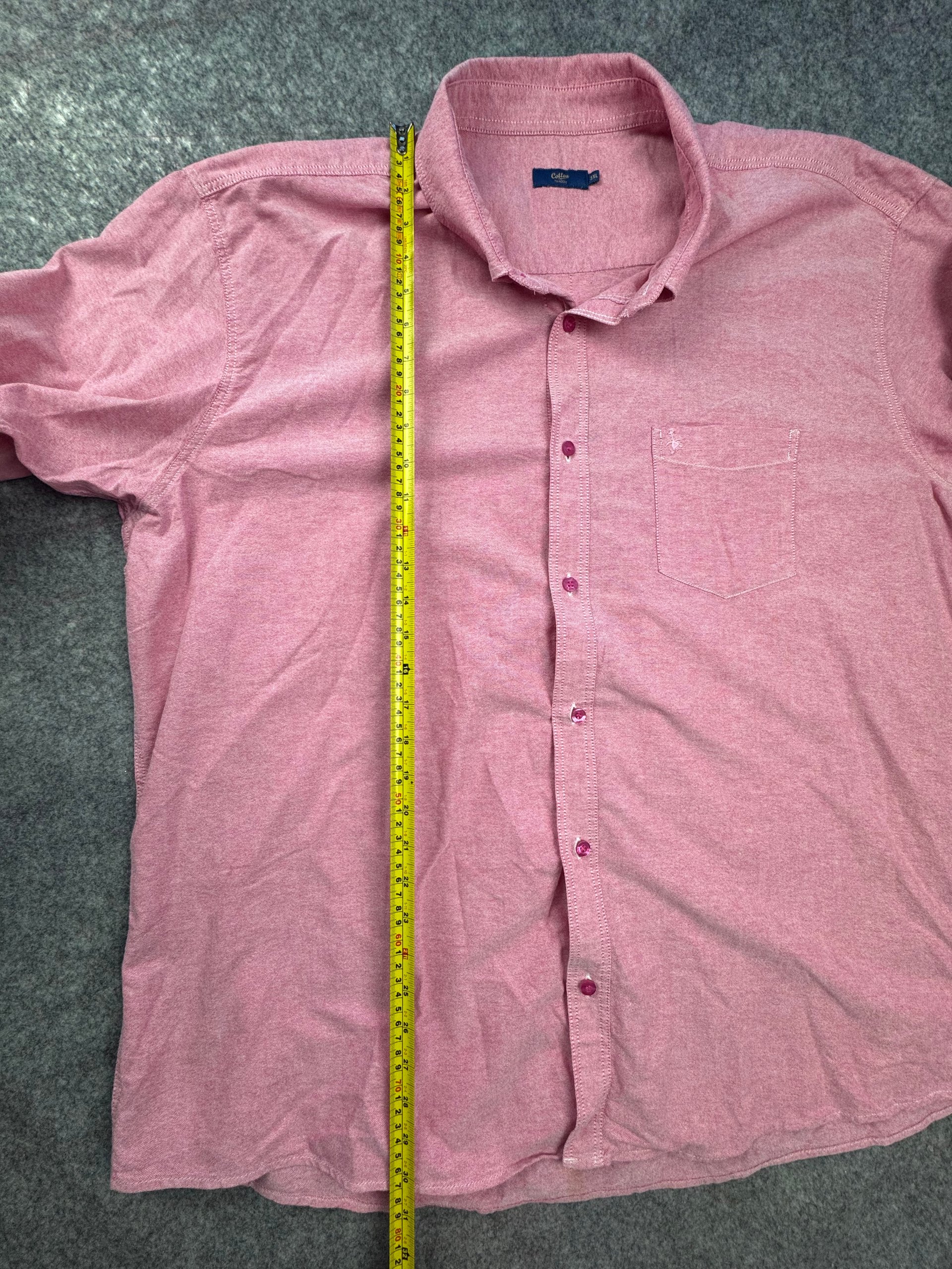 Cotton Traders Pink Oxford Shirt 3XL Chest 24 in (61 cm) Casual Long Sleeve image 6