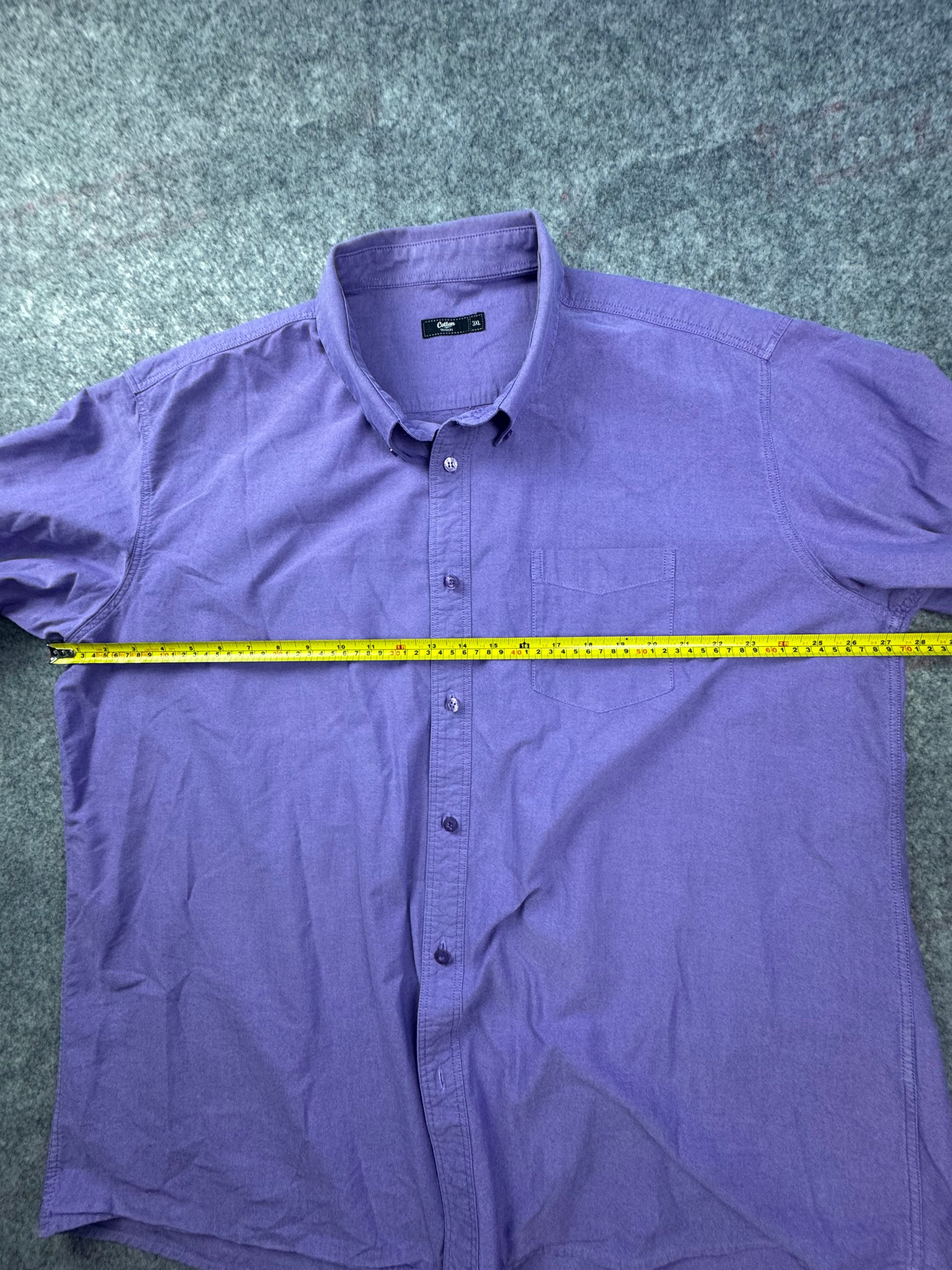 Cotton Traders Purple Oxford Button Down Shirt 3XL Chest 24 in (61 cm) image 5