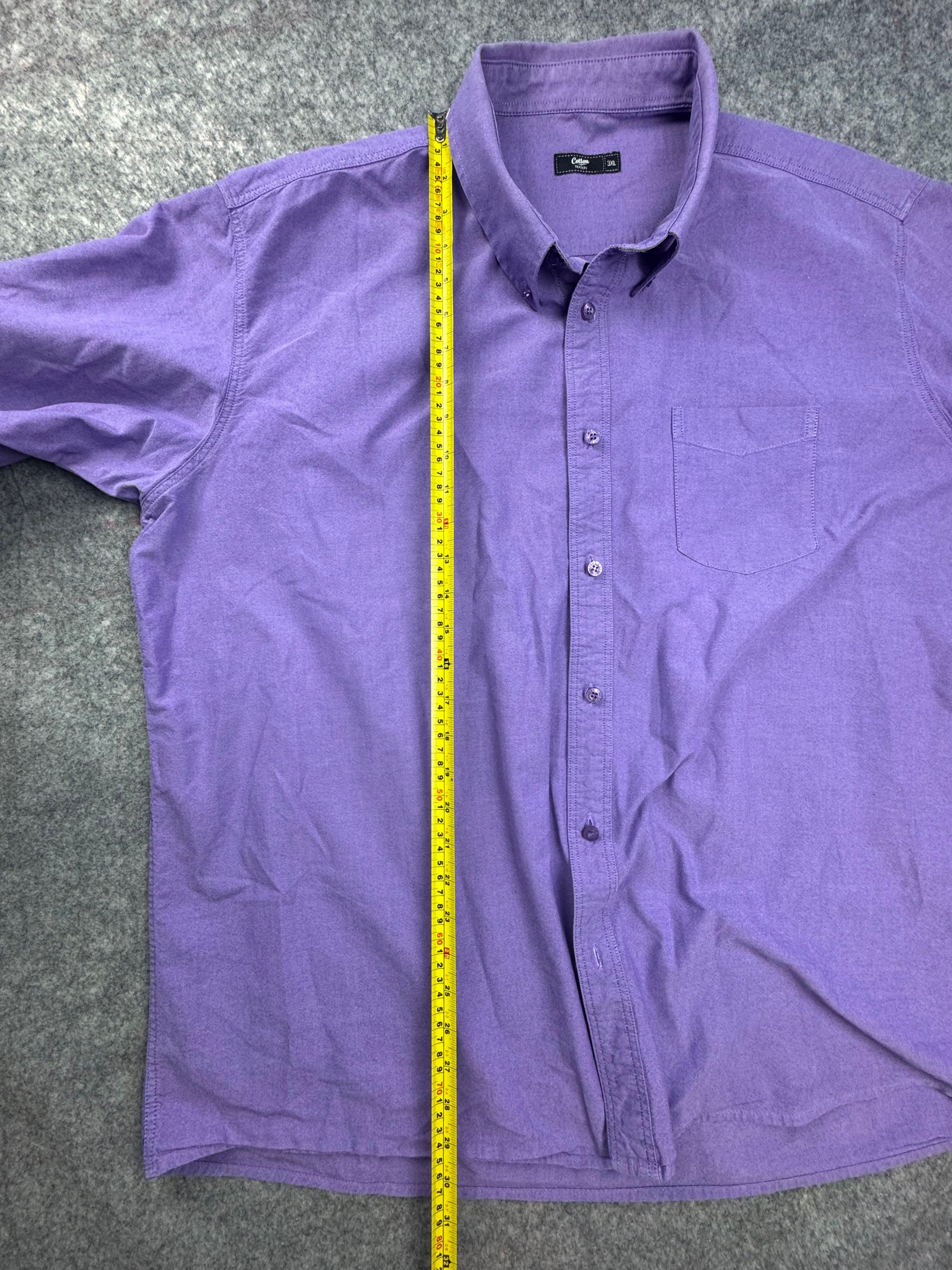 Cotton Traders Purple Oxford Button Down Shirt 3XL Chest 24 in (61 cm) image 6
