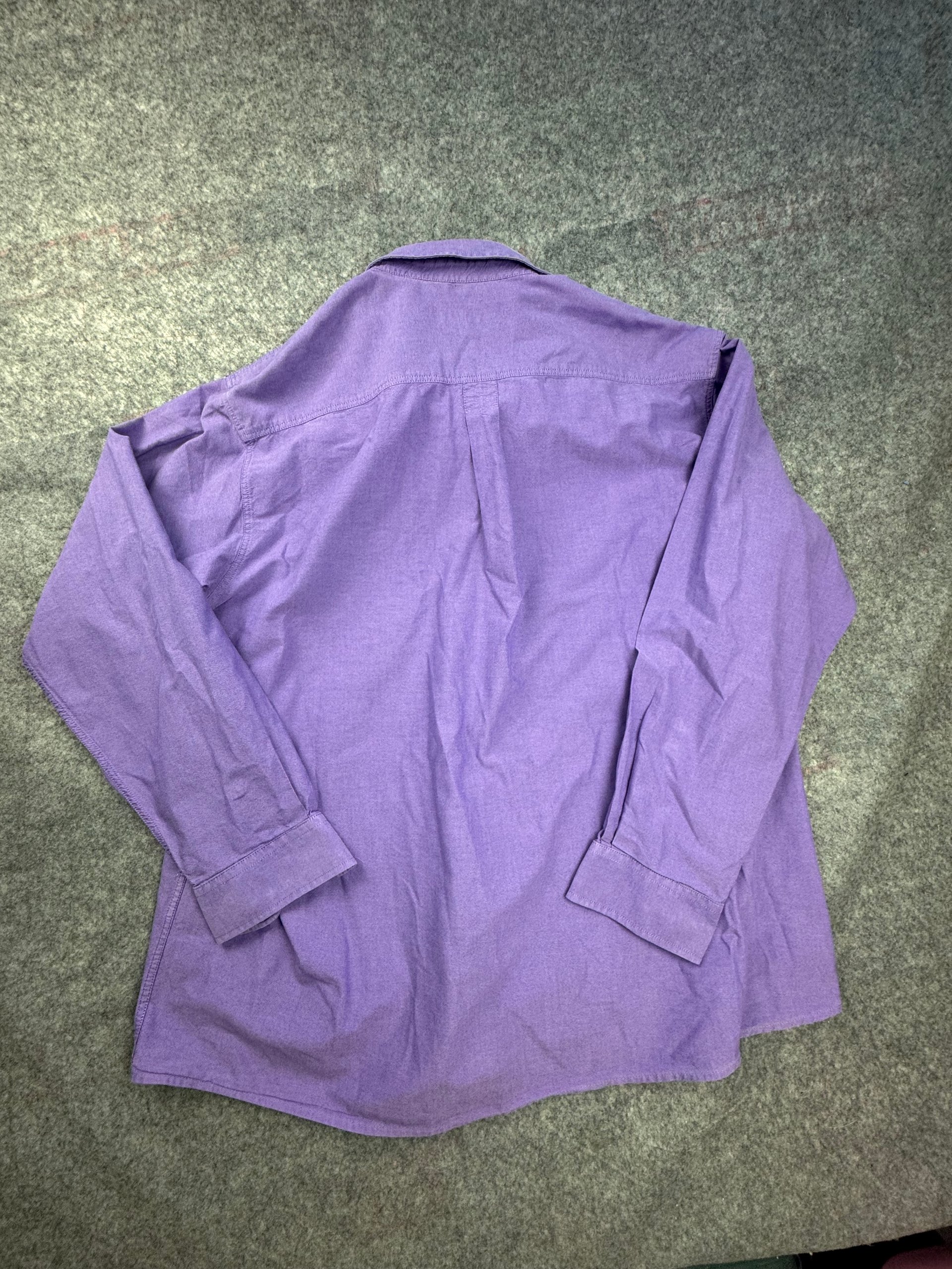 Cotton Traders Purple Oxford Button Down Shirt 3XL Chest 24 in (61 cm) image 7