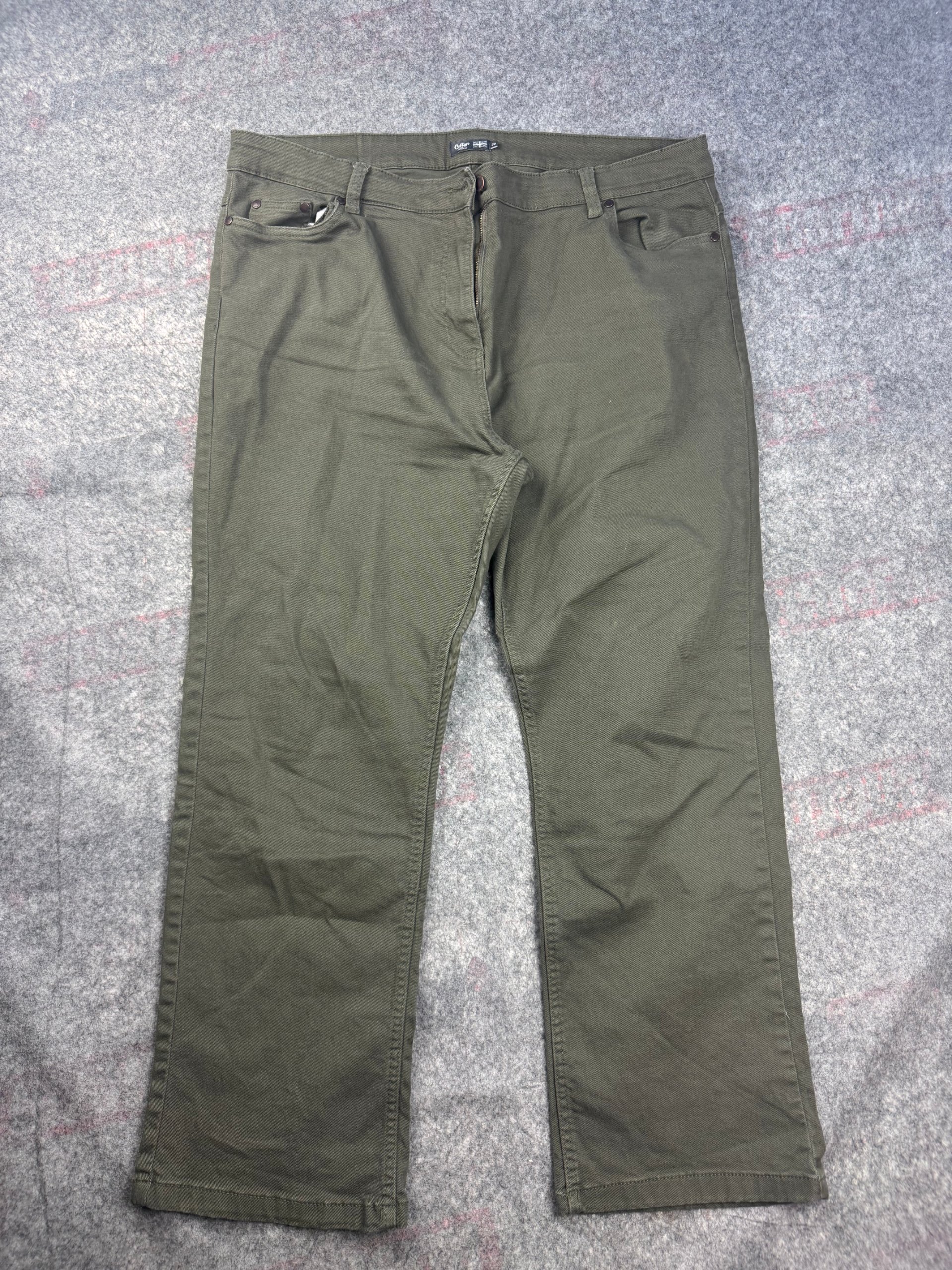 Cotton Traders Khaki Green Straight Trousers UK 20