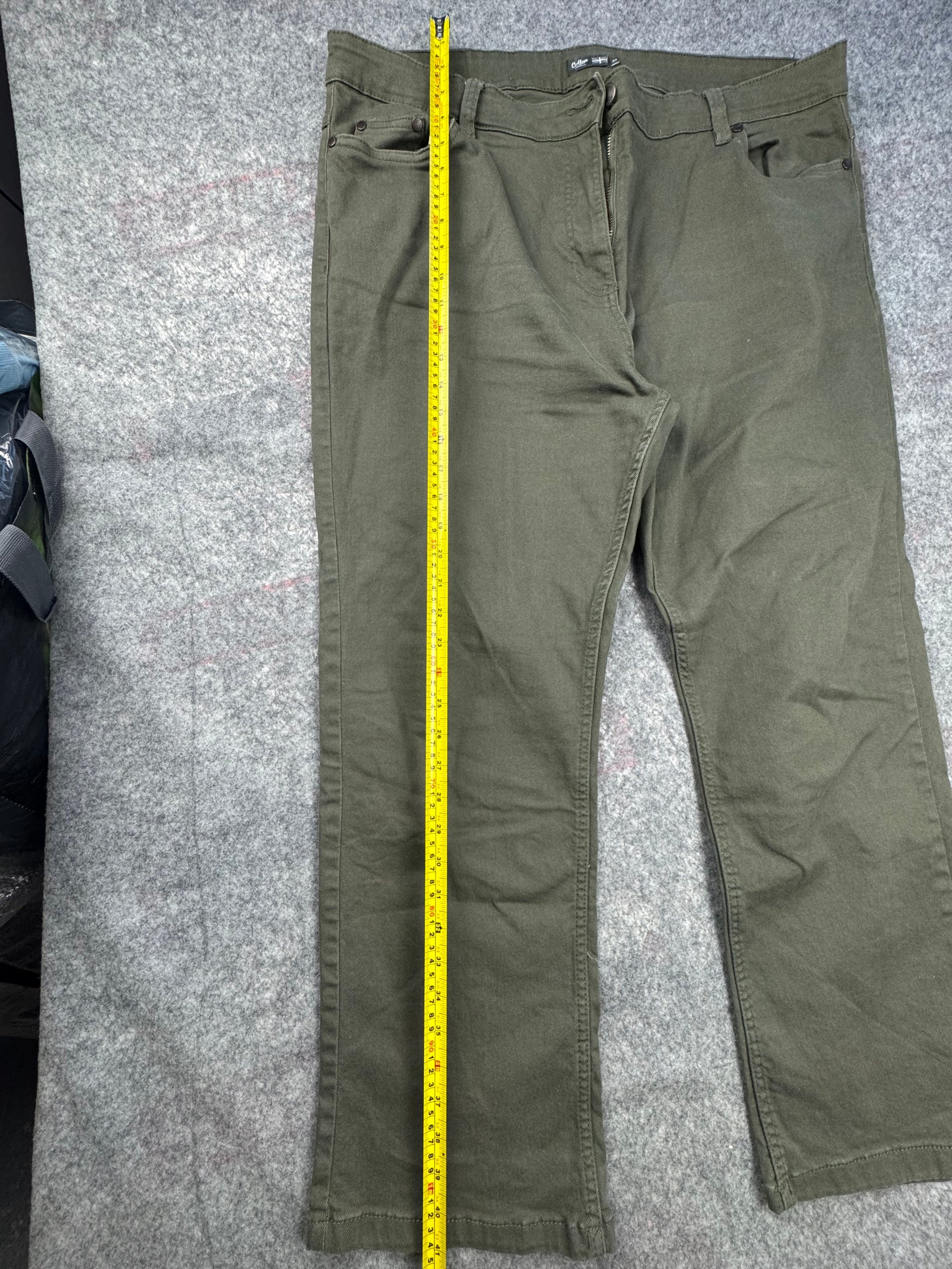 Cotton Traders Khaki Green Straight Trousers UK 20 image 3
