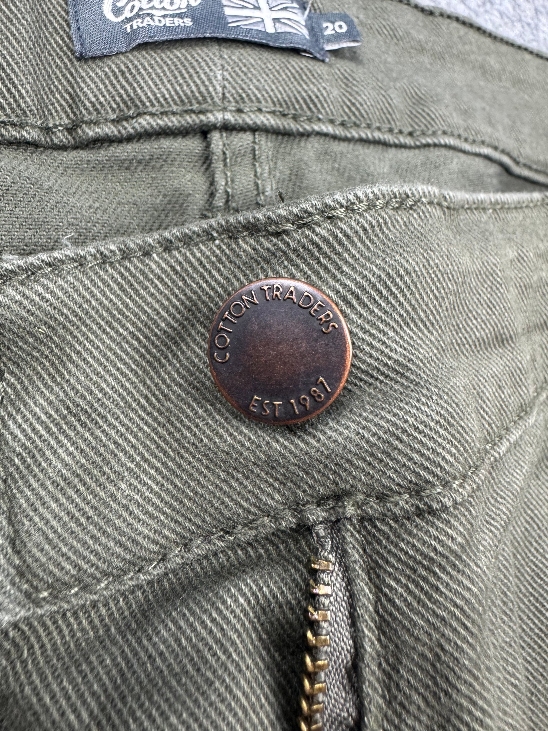 Cotton Traders Khaki Green Straight Trousers UK 20 image 5