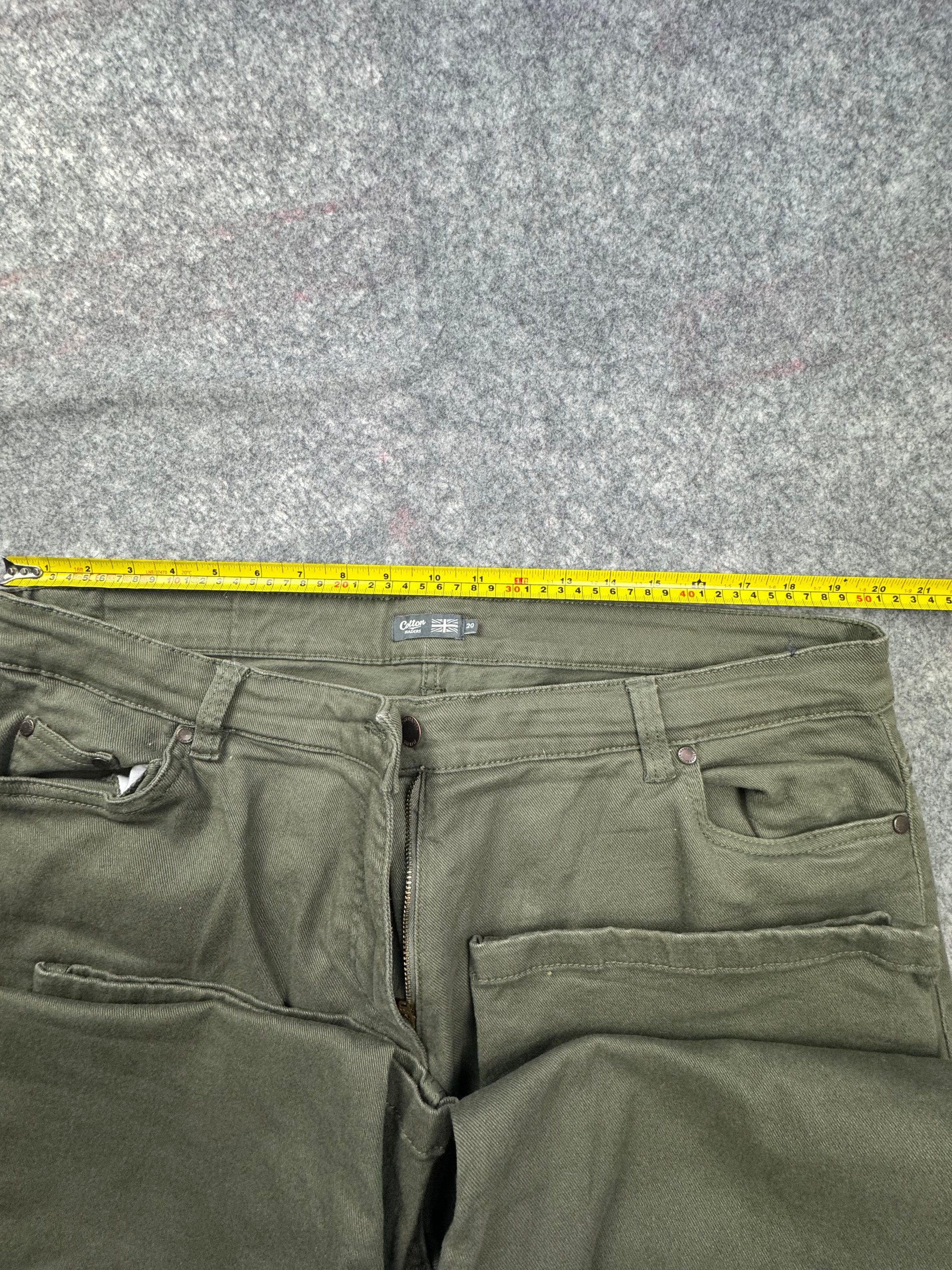 Cotton Traders Khaki Green Straight Trousers UK 20 image 6