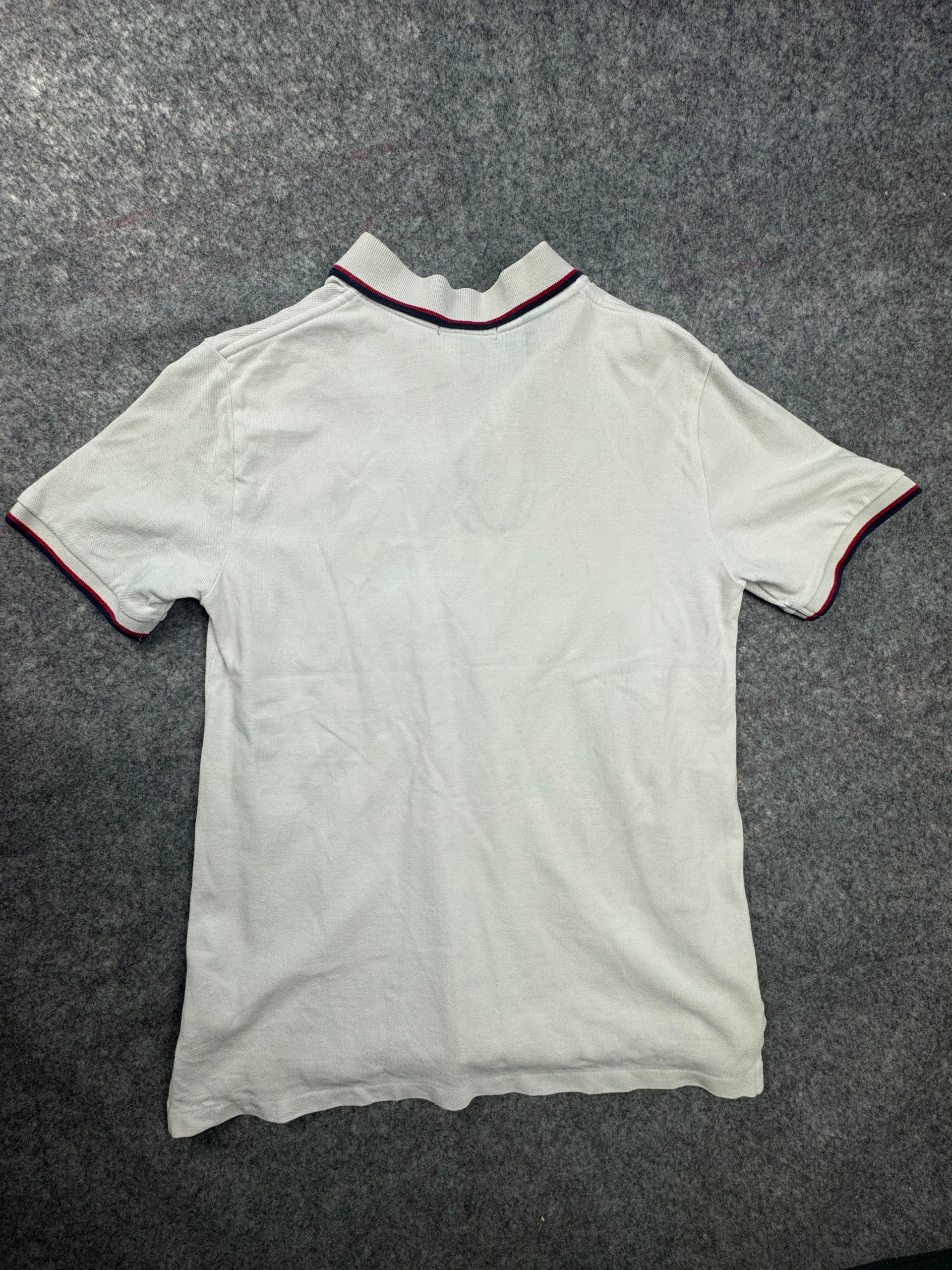 Ralph Lauren White & Navy Trim Polo Shirt L/G (14-16) Cotton Kids image 6