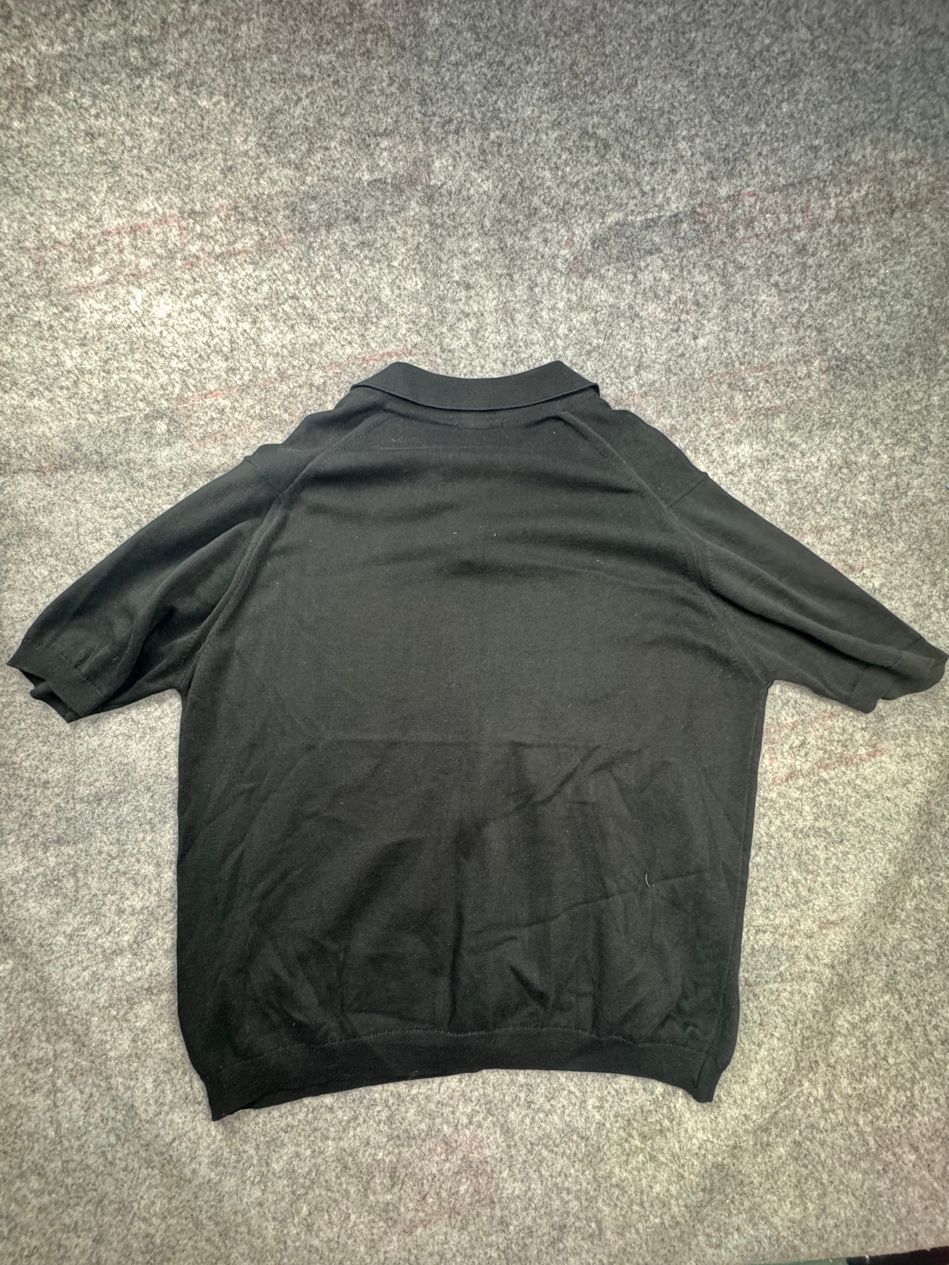St Micheal, 1990's Marks & Spencer Black Short Sleeve Polo Knit Top Large image 6