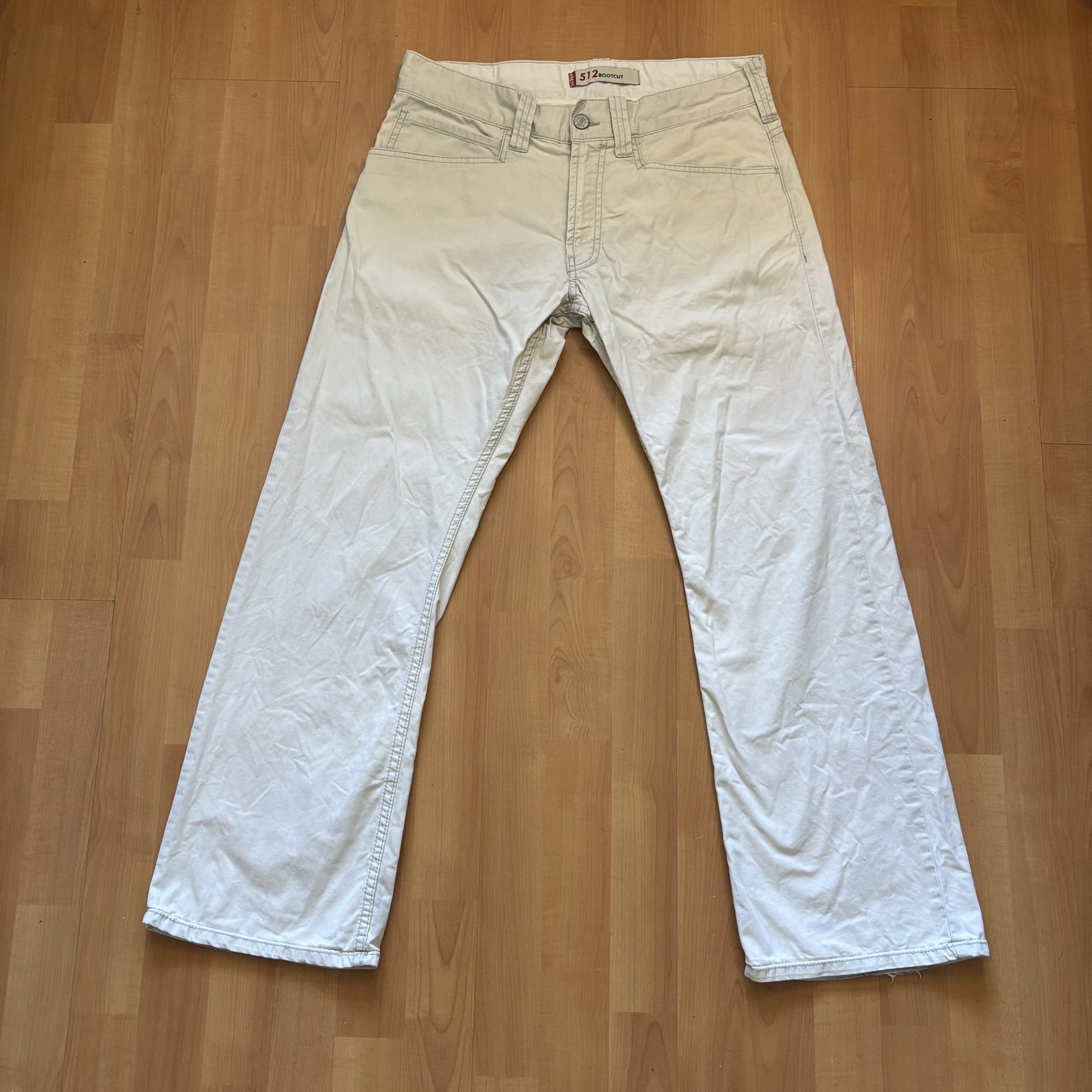 Levi's White 512 Bootcut Jeans 32x30