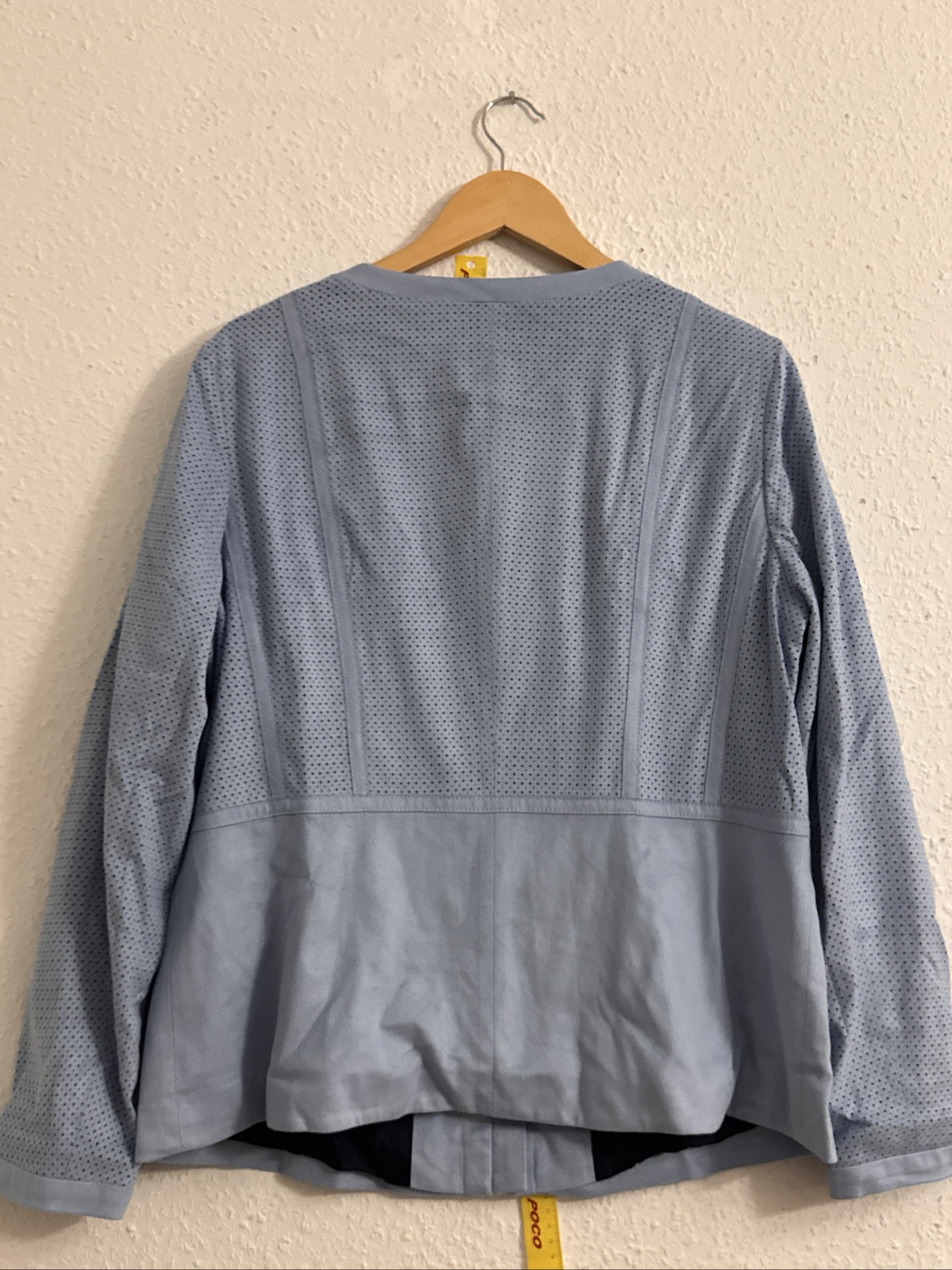 Gerry Weber Women's Light Blue Perforated Zip Jacket Medium image 10