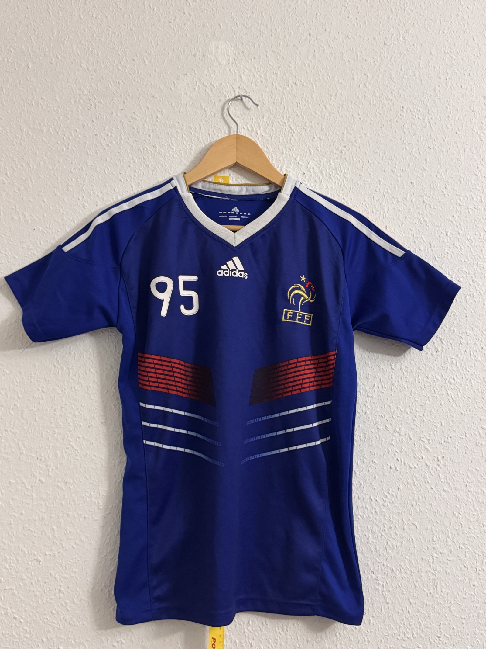 Adidas Unisex Blue FFF Football Jersey Medium ClimaCool