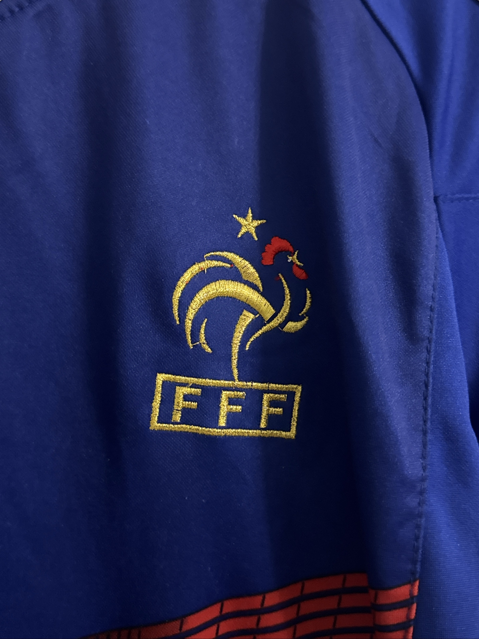 Adidas Unisex Blue FFF Football Jersey Medium ClimaCool image 4