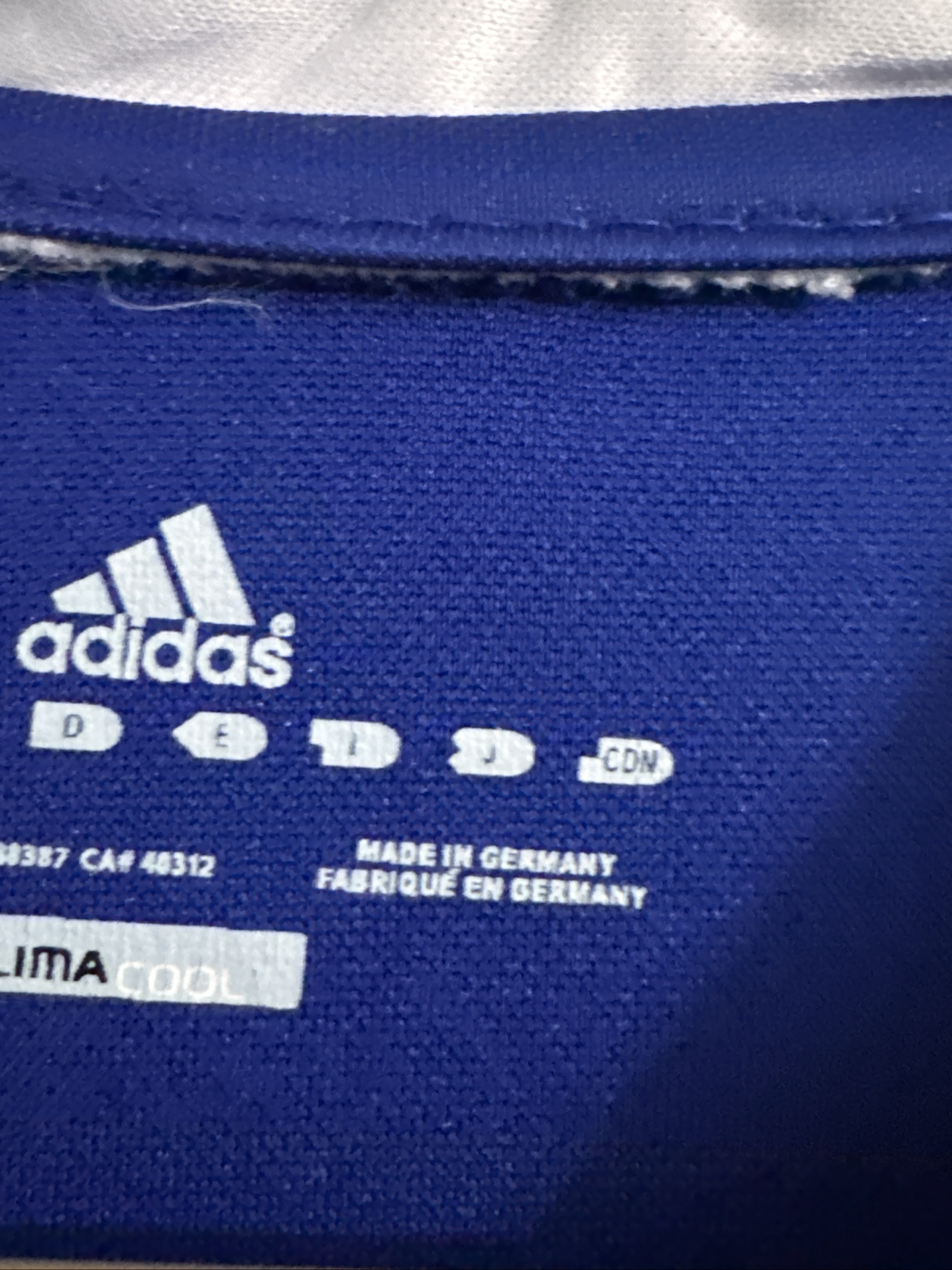 Adidas Unisex Blue FFF Football Jersey Medium ClimaCool image 9