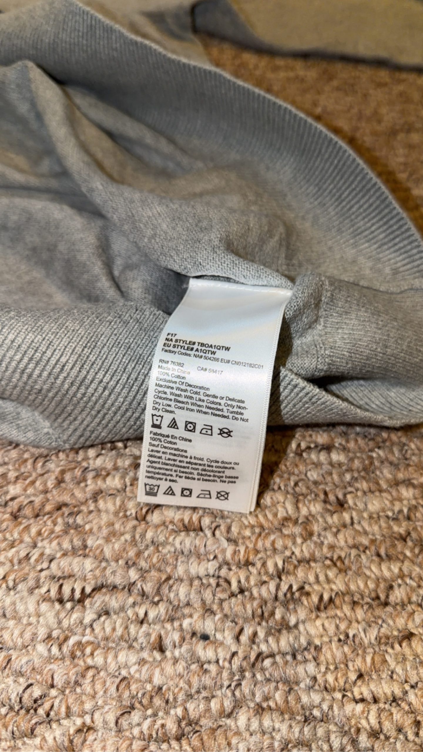 Timberland Grey Cotton Sweater Large image 4