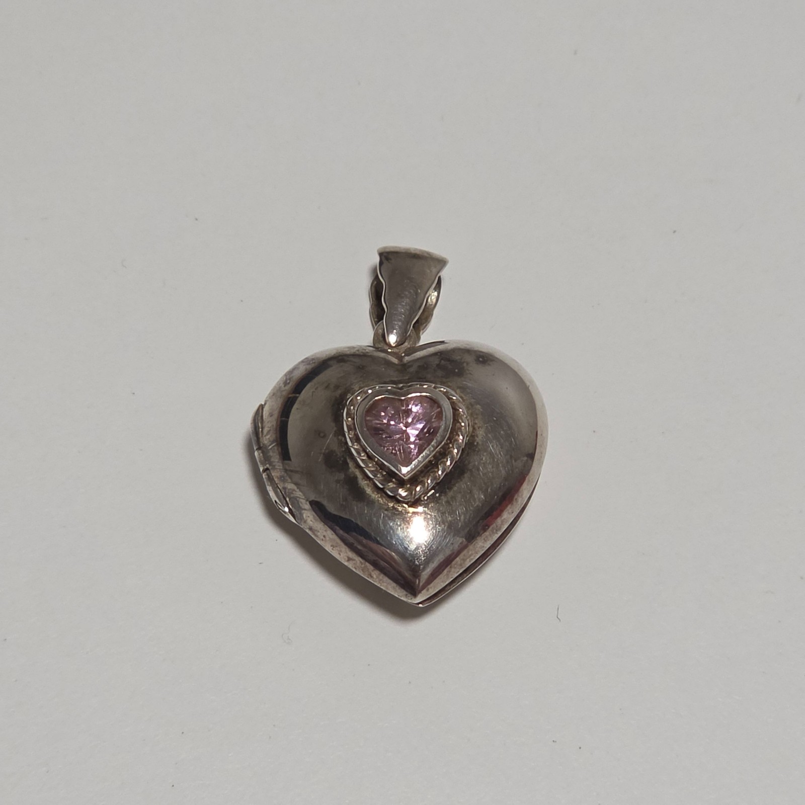 925 Silver Heart Locket Pendant . B4 image 2
