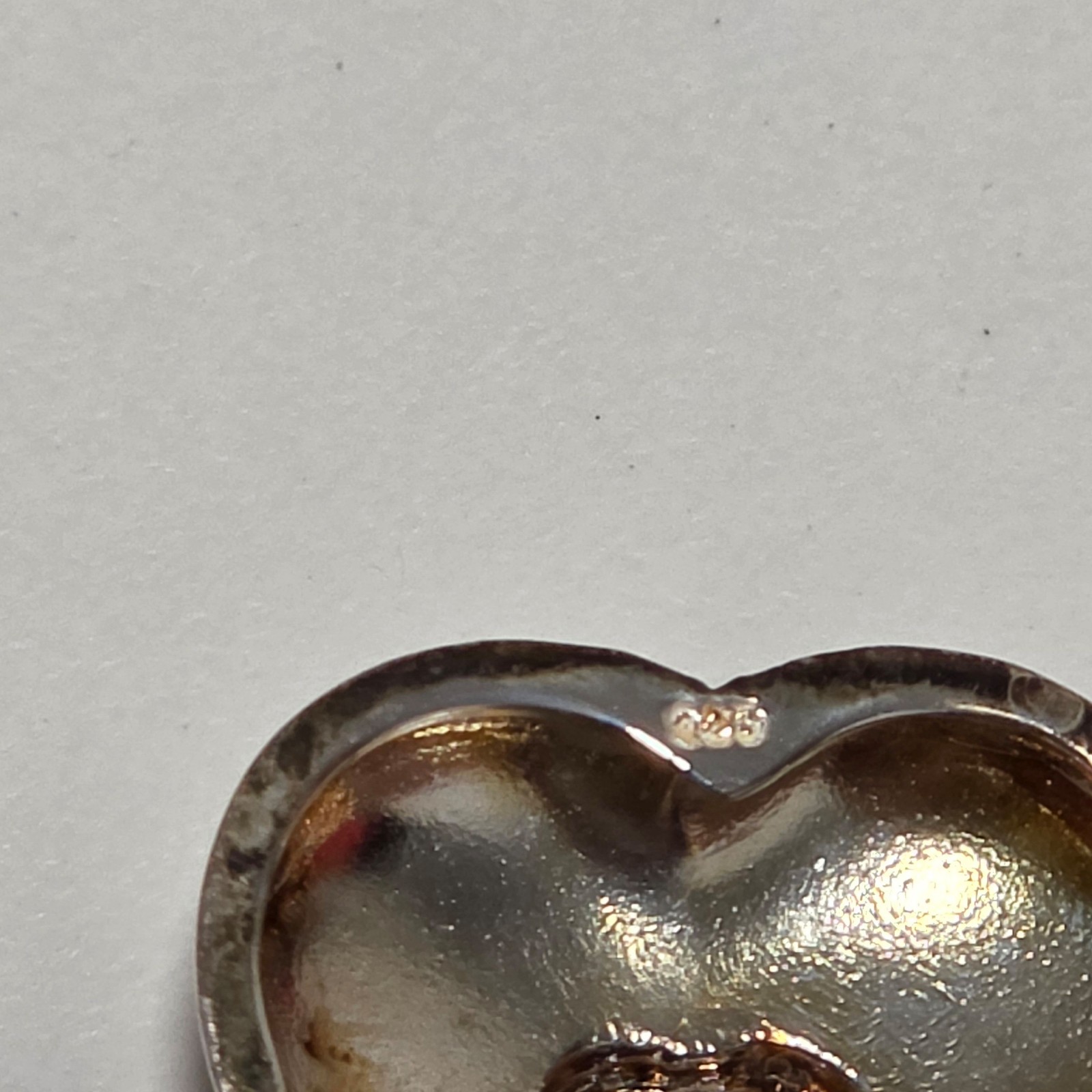 925 Silver Heart Locket Pendant . B4 image 4