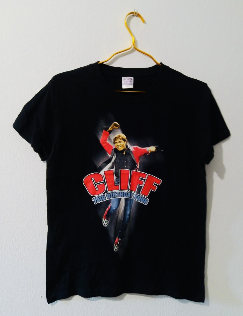 Bnwot Men’s Cliff Black 75th Birthday Tour Graphic T-Shirt Medium All Seasons Outwear Indoors Outdoors Casual