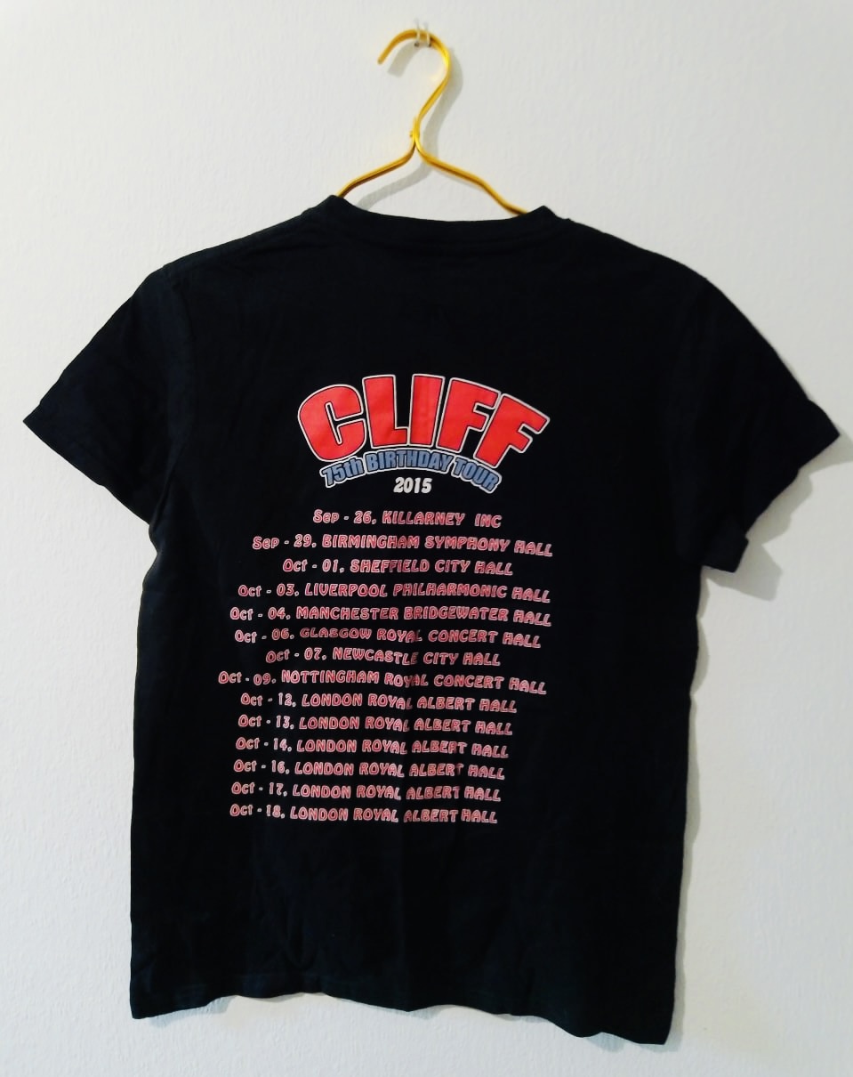 Bnwot Men’s Cliff Black 75th Birthday Tour Graphic T-Shirt Medium All Seasons Outwear Indoors Outdoors Casual image 2