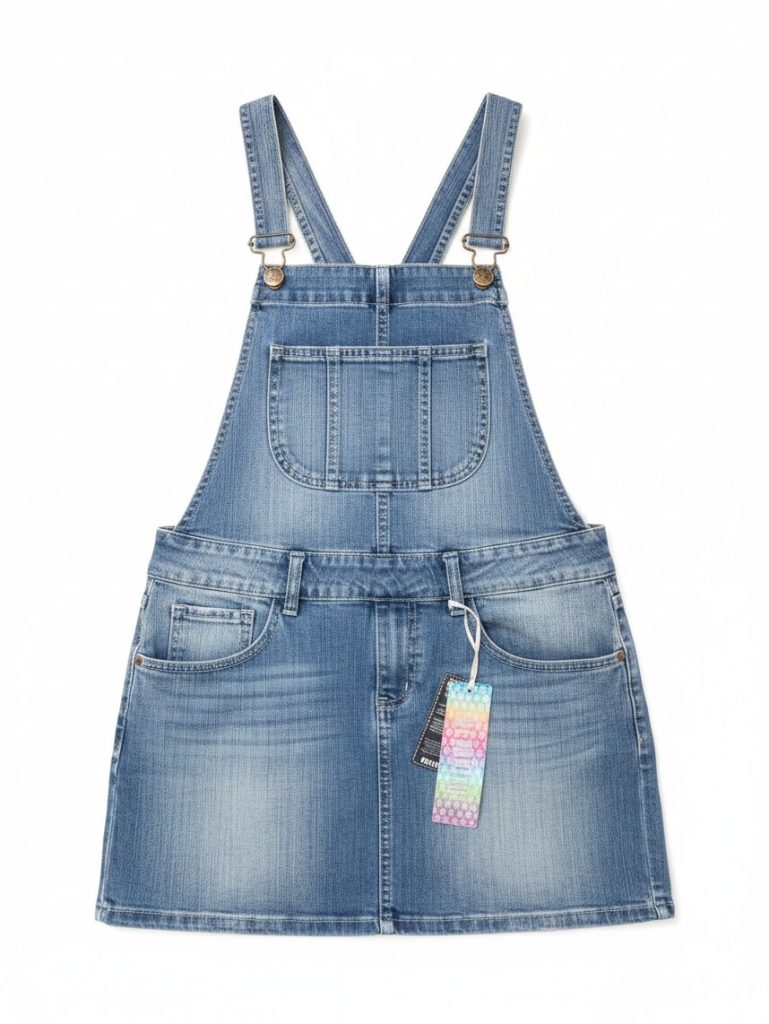 Y2K denim co blue denim dungaree mini dress UK 10 nwt