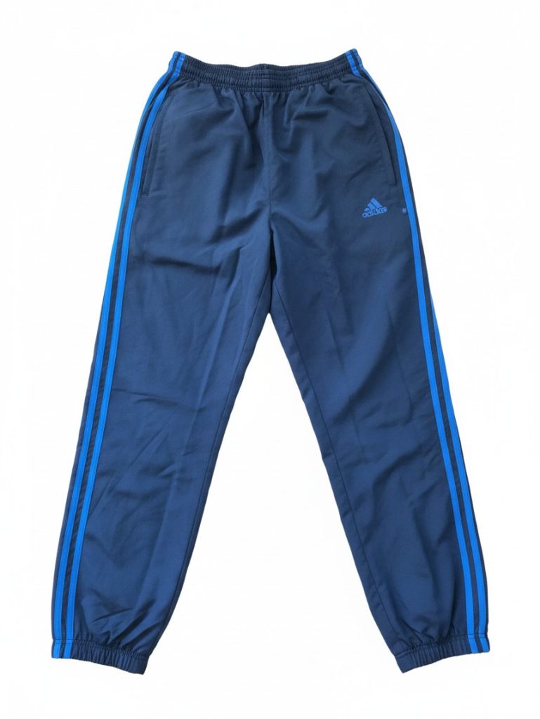 Adidas Navy Blue 3 Stripe Track Pants Youth Age 13 28" Waist