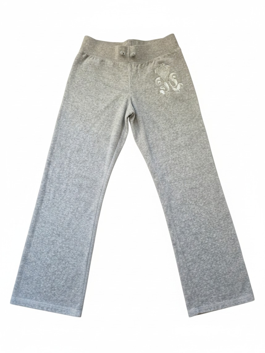 Vintage 2000s Juicy Couture Grey Velour Tracksuit Set Girls Y14 Women's XS Petite image 4