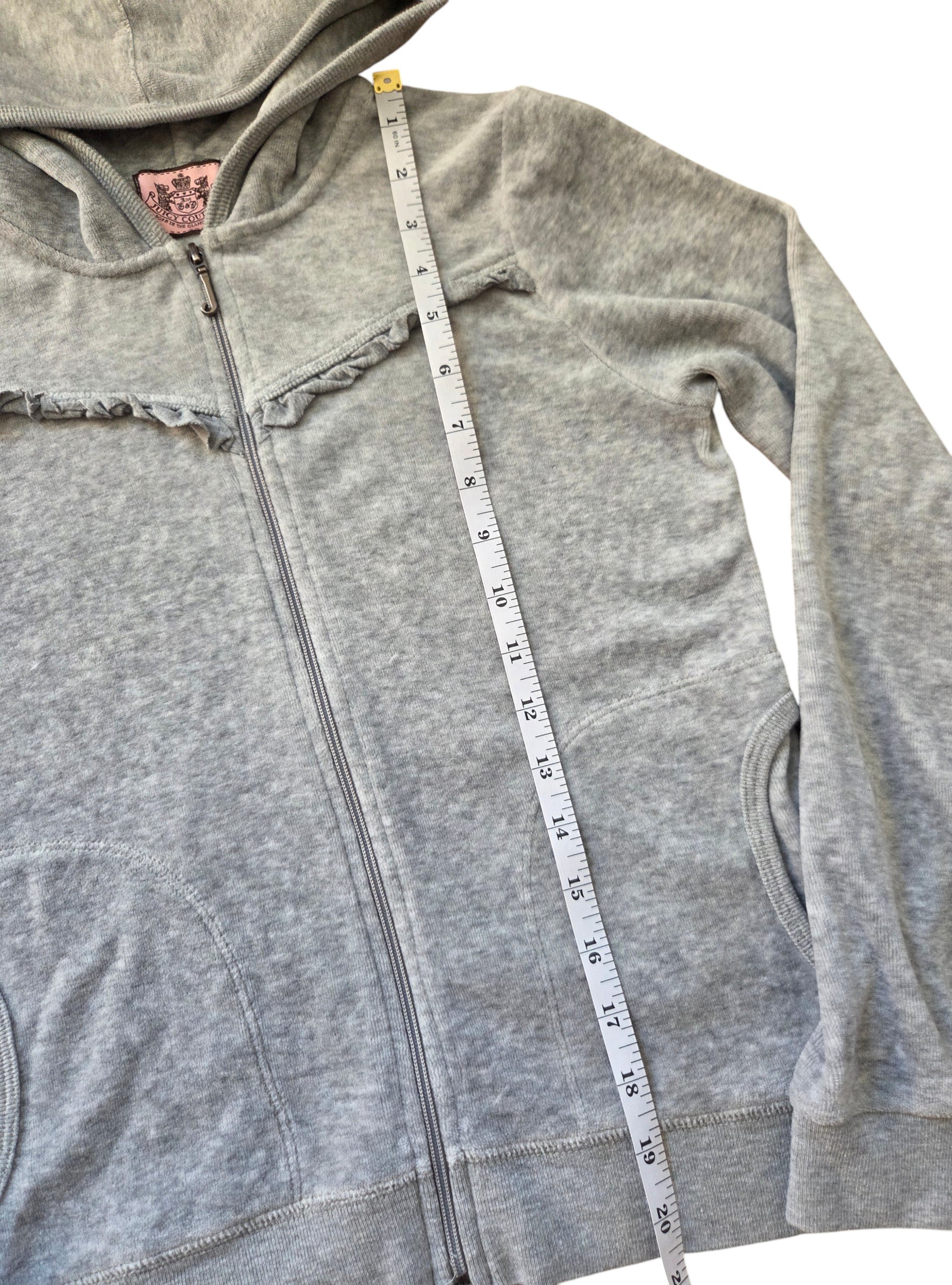 Vintage 2000s Juicy Couture Grey Velour Tracksuit Set Girls Y14 Women's XS Petite image 8