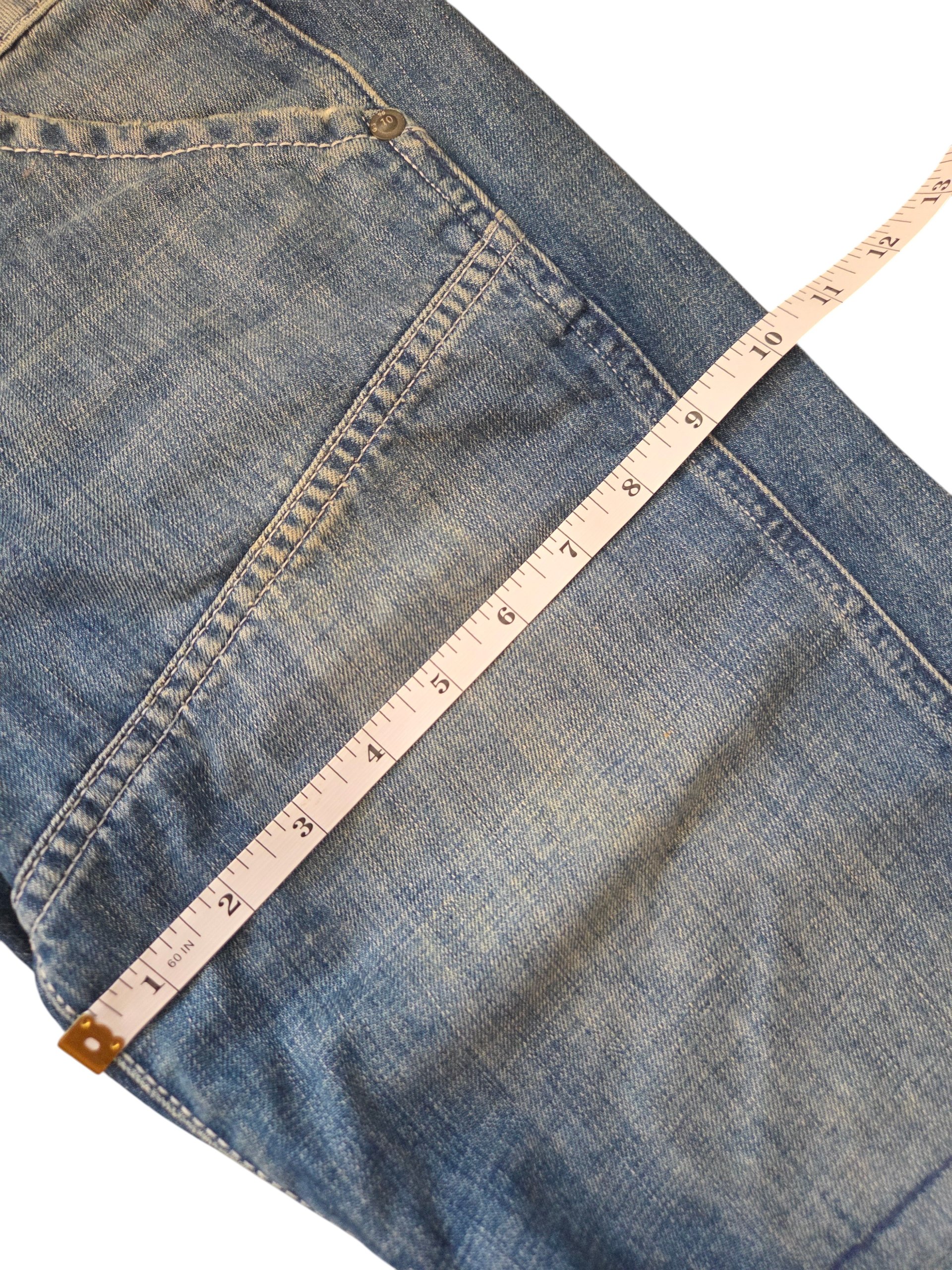 Vintage Y2K G-Star Raw 96 Elwood Low Rise Flare Jeans W27 L30 Blue Denim image 7
