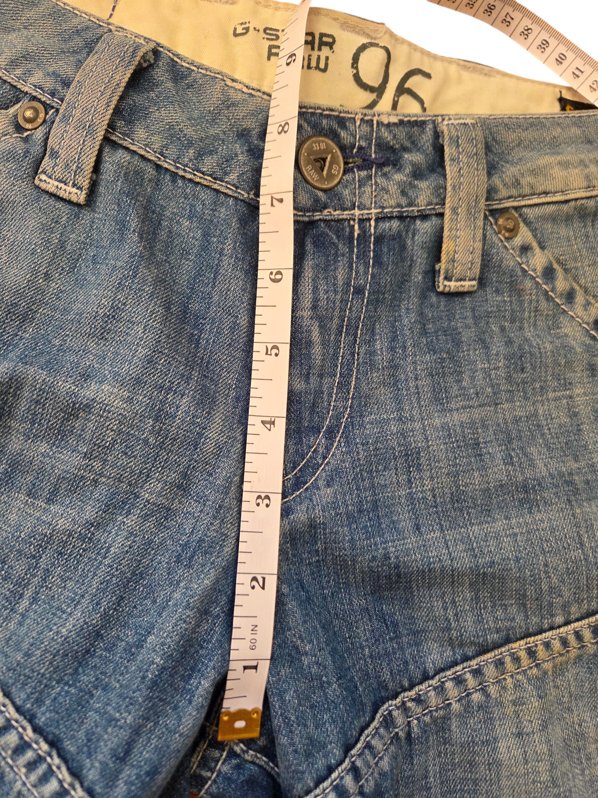 Vintage Y2K G-Star Raw 96 Elwood Low Rise Flare Jeans W27 L30 Blue Denim image 8