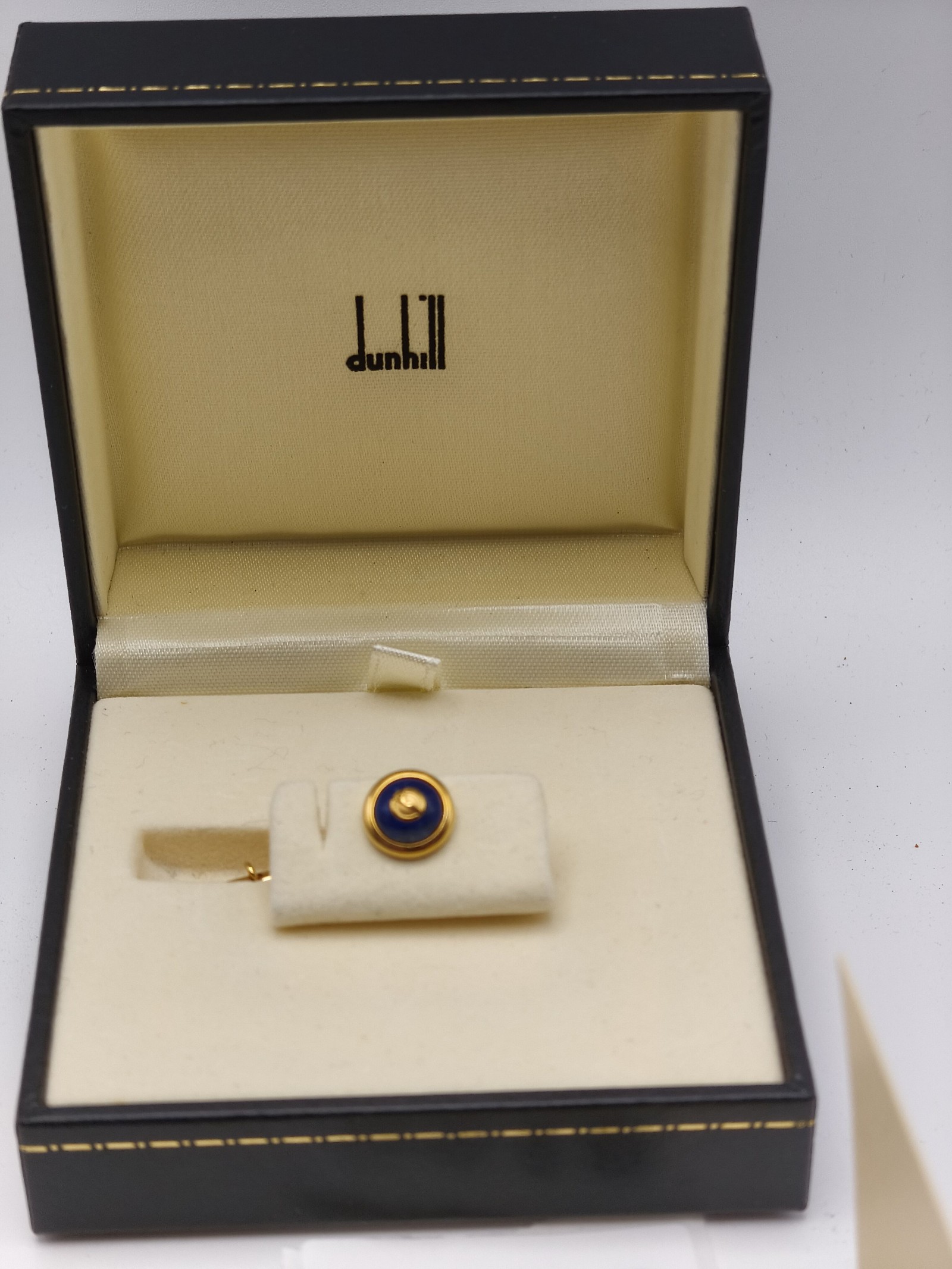 Dunhill Blue & Gold Tie Pin Men Other with Box & Certificate image 2