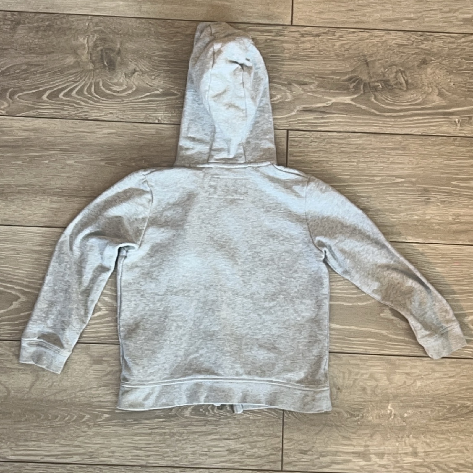 M&S Grey Kids' Hooded Zip-Up Sweatshirt 5 Years Sherpa Lining image 6