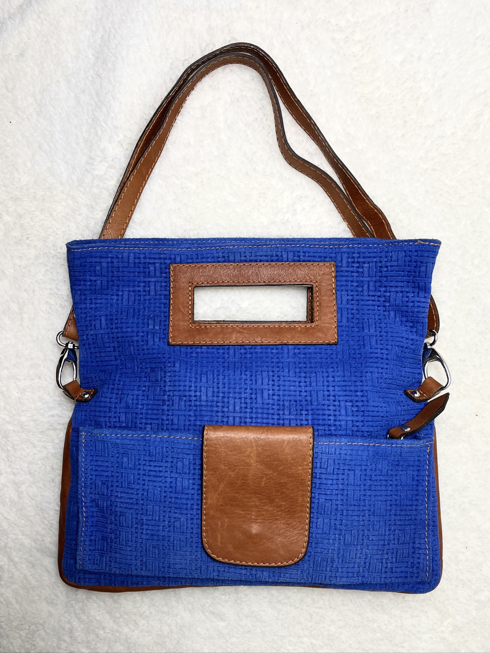 Real leather Convertible Shoulder Bag Made in Italy image 3