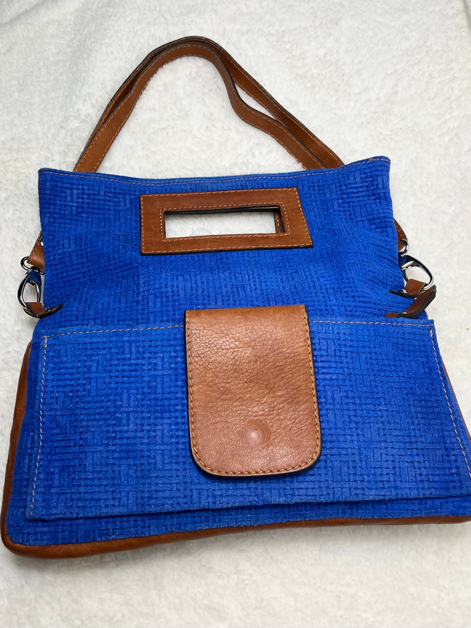 Real leather Convertible Shoulder Bag Made in Italy image 6