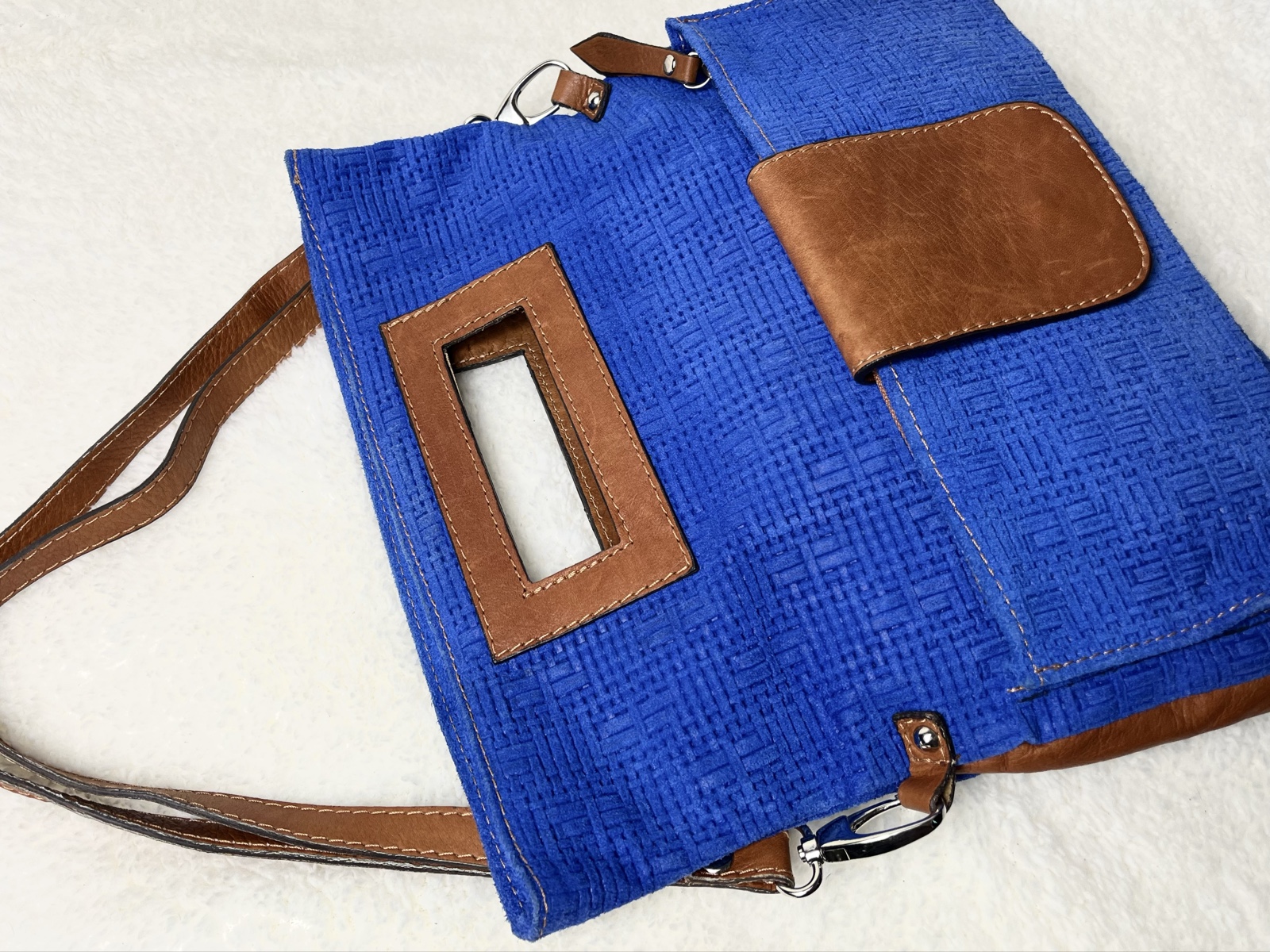 Real leather Convertible Shoulder Bag Made in Italy image 8