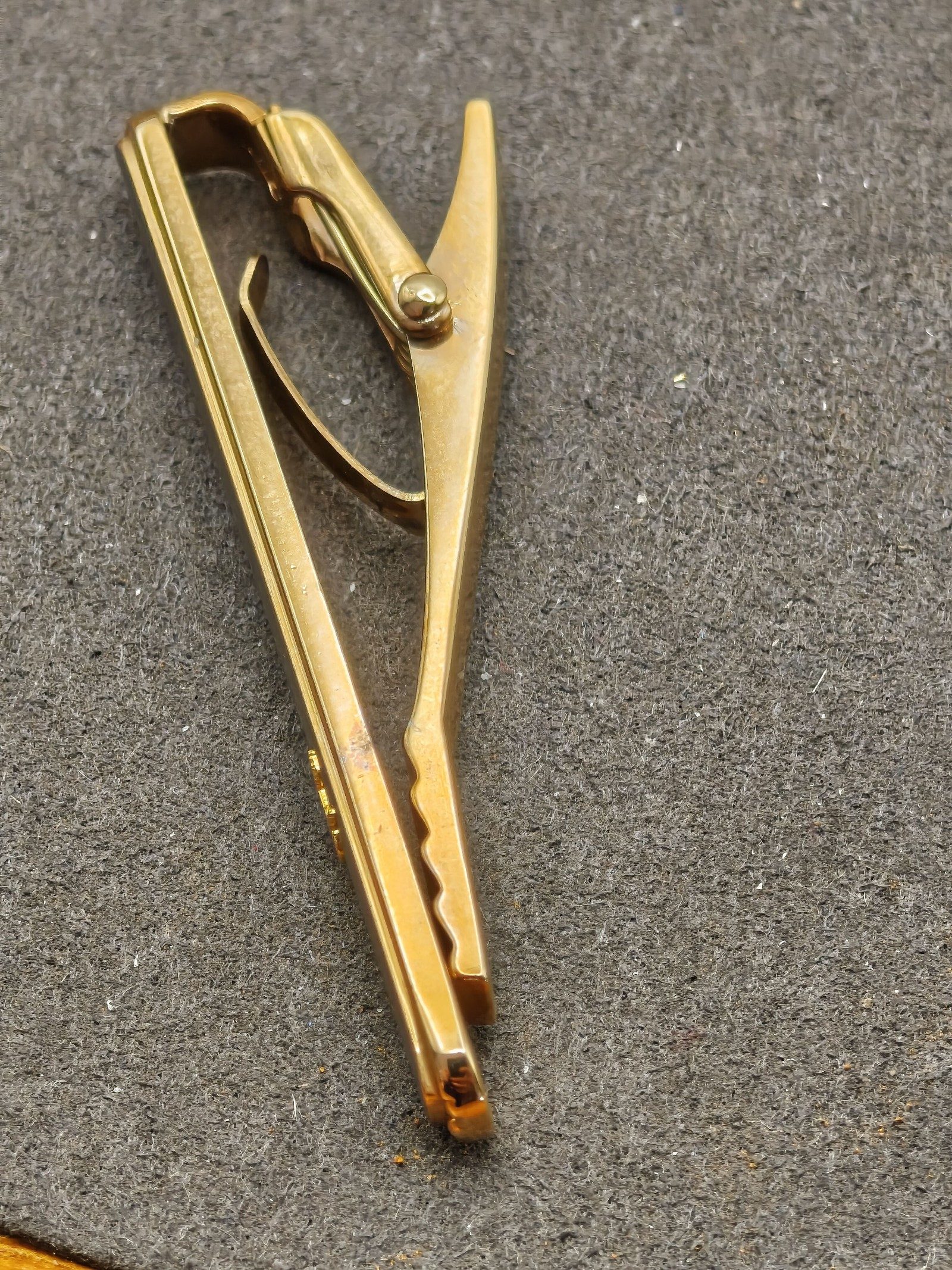 Celine Men's Gold Tone & Silver Tie Clip with Box Other image 5