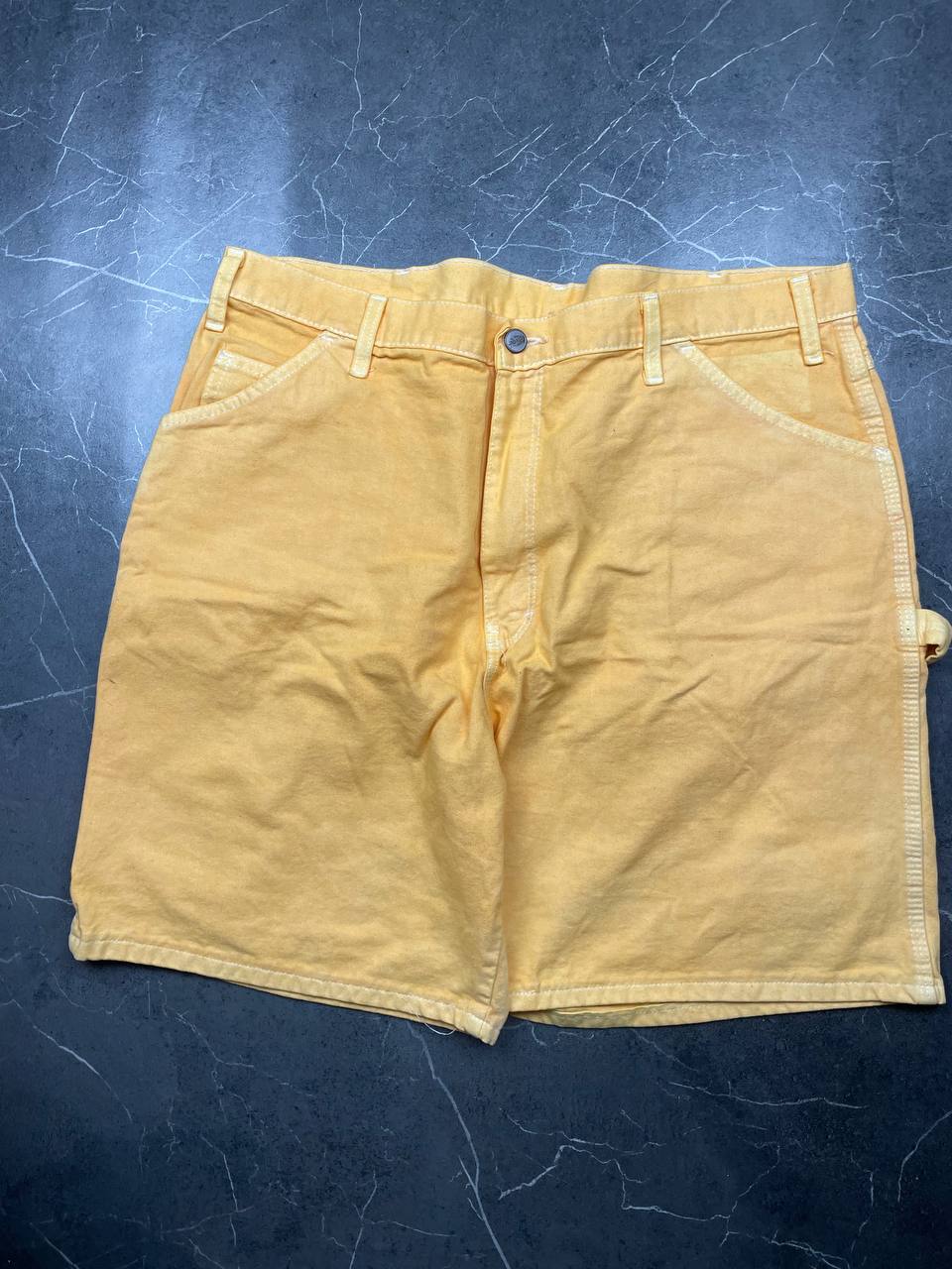 Dickies Yellow Carpenter Shorts Large Cotton Workwear image 2