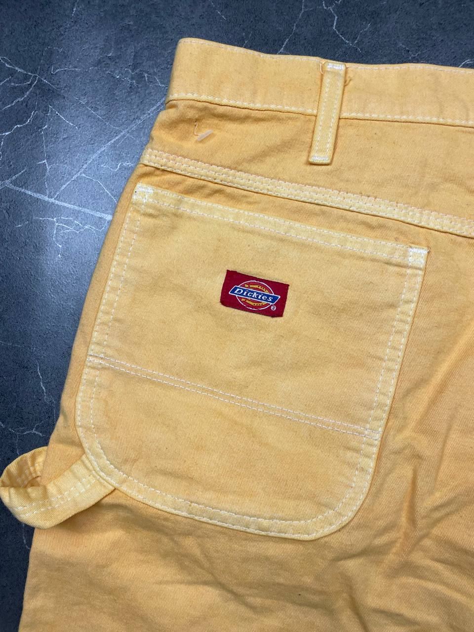 Dickies Yellow Carpenter Shorts Large Cotton Workwear image 5