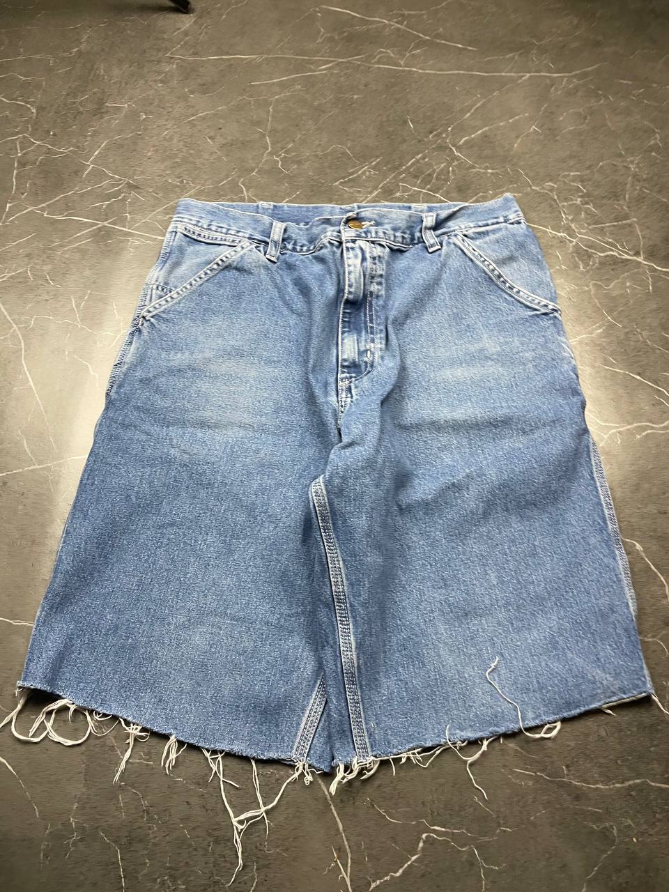 Carhartt Blue Denim Skirt Medium Workwear Style image 9