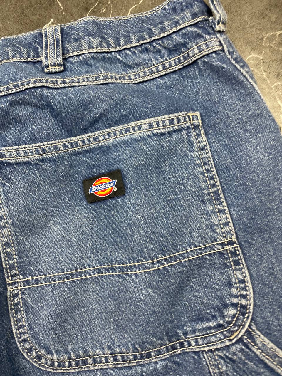 Dickies Blue Denim Carpenter Shorts Large Heavyweight Cotton Workwear image 9