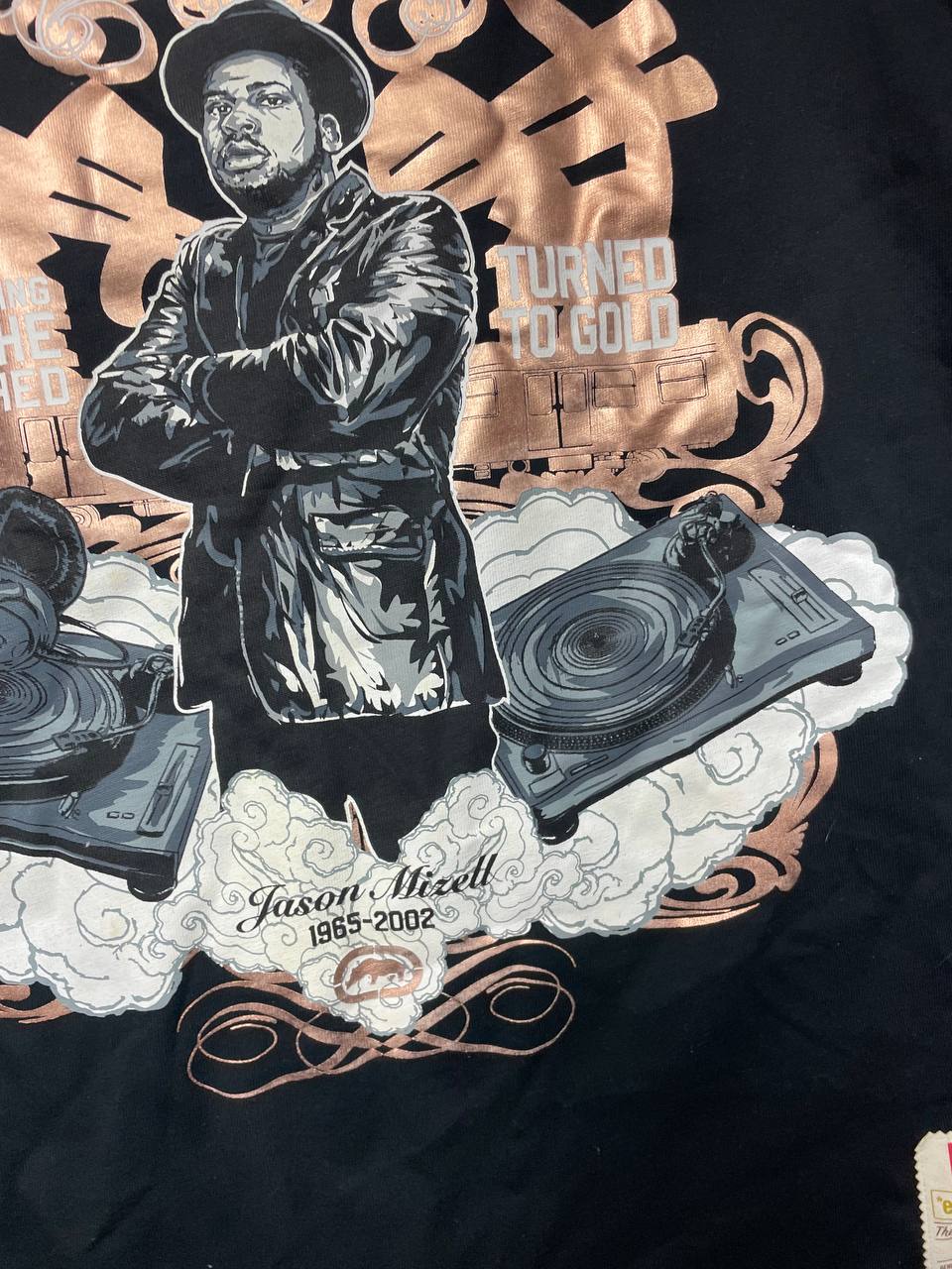 Ecko Unltd Black Graphic Band T-Shirt Medium Jam Master Jay image 6