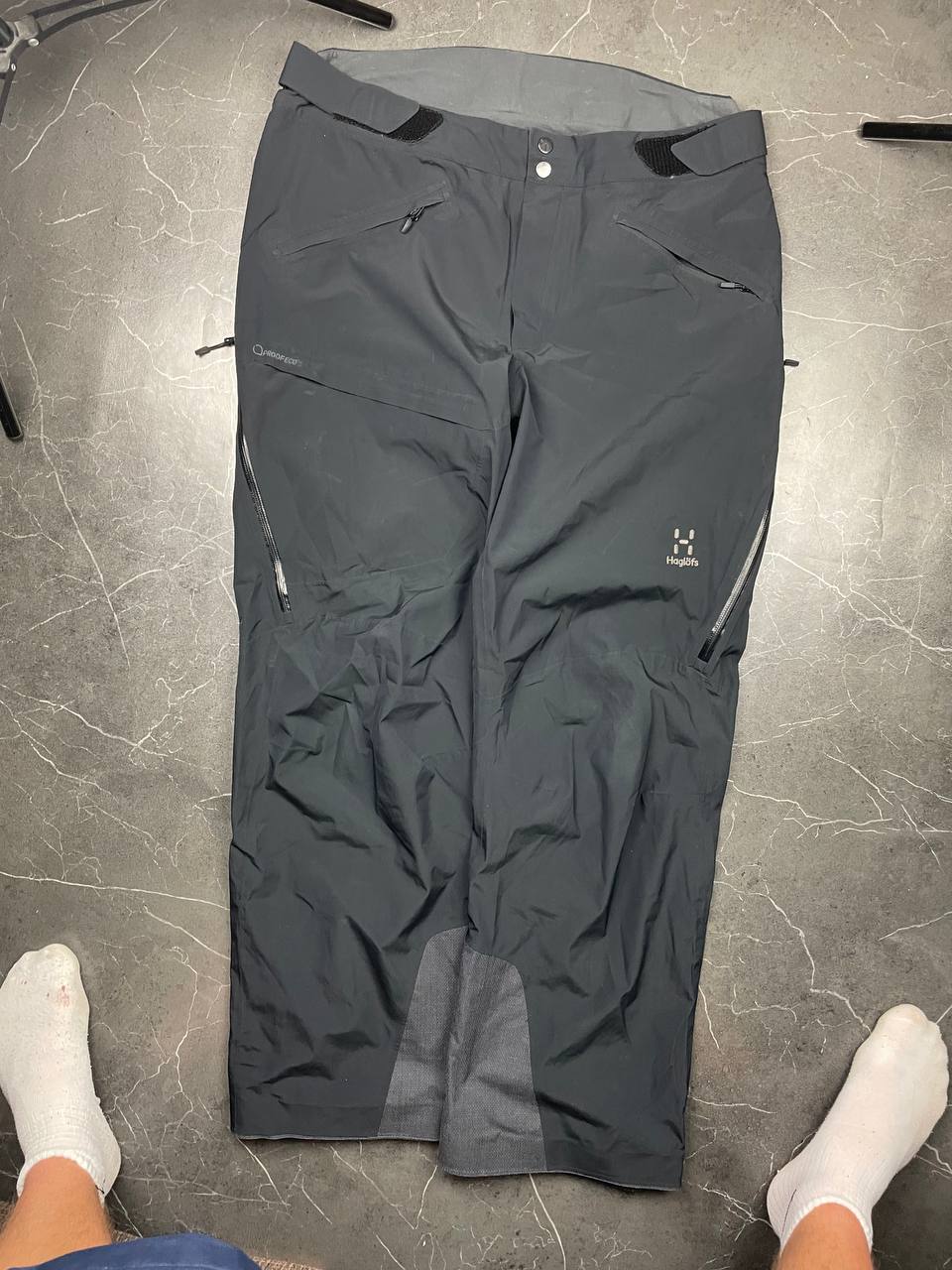 Haglöfs Black Softshell Waterproof Outdoor Trousers Large image 2