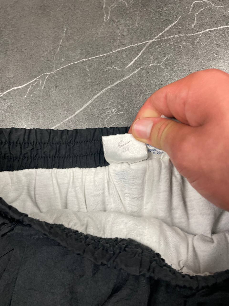 Nike Black Nylon Lined Track Pants Medium Elastic Waist image 3