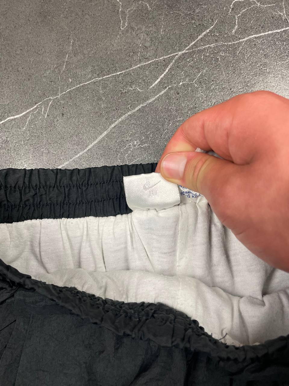 Nike Black Nylon Lined Track Pants Medium Elastic Waist image 4