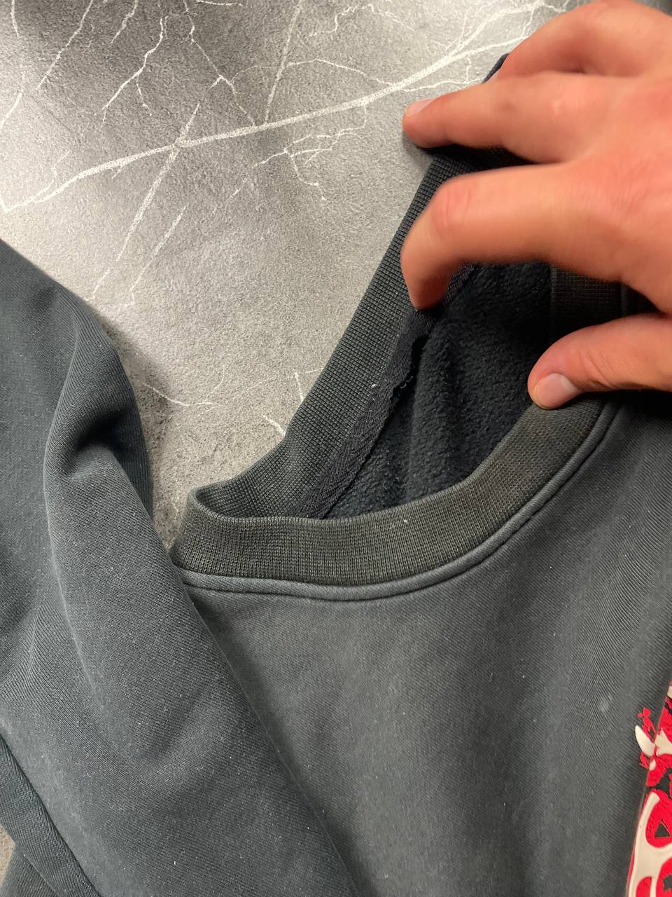 Secret Society Black & Red Crewneck Sweatshirt Large with Embroidered Logo image 7