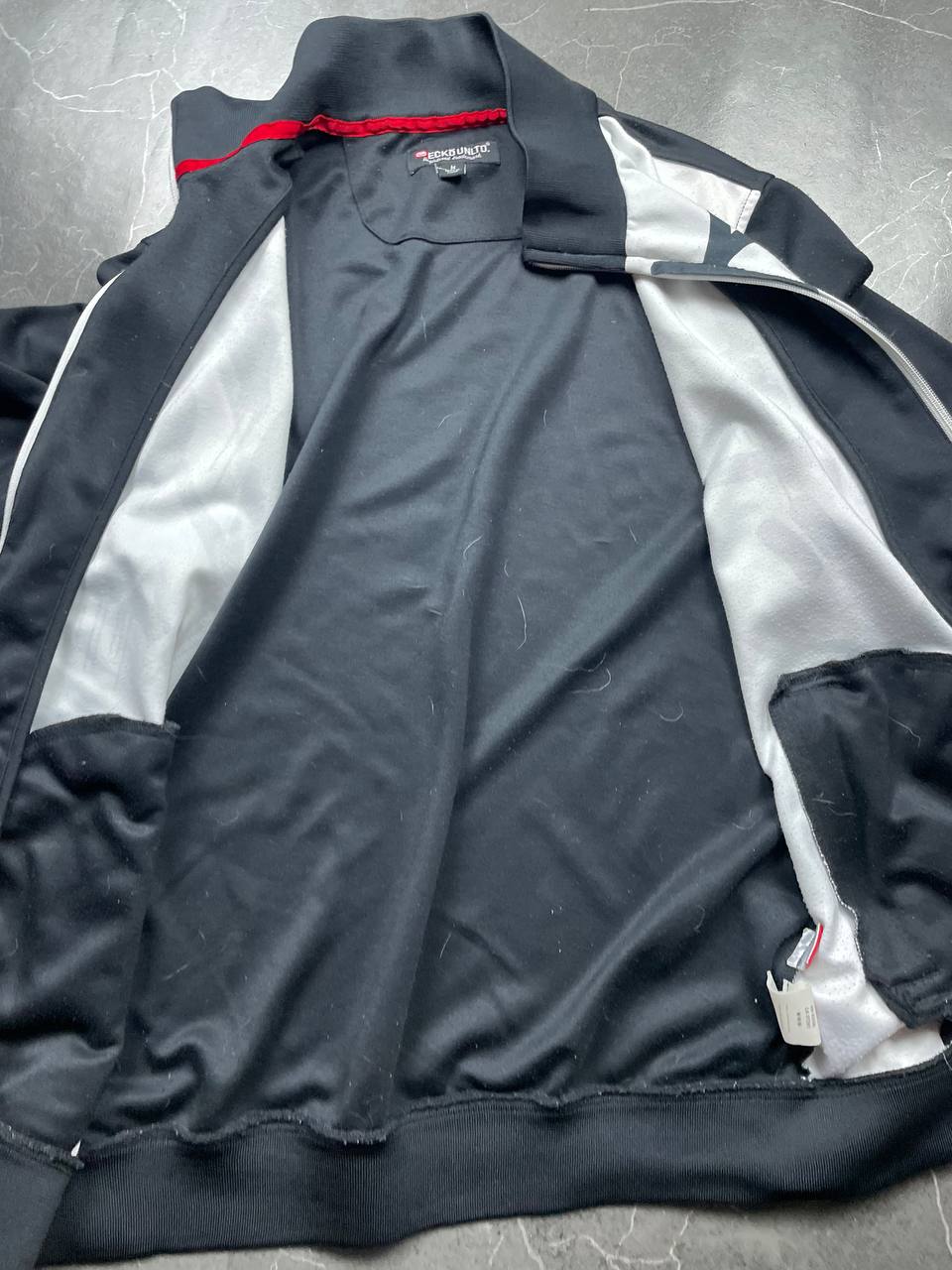 Ecko Unltd Black & White Men's M Graffiti Print Zip Up Jacket image 3