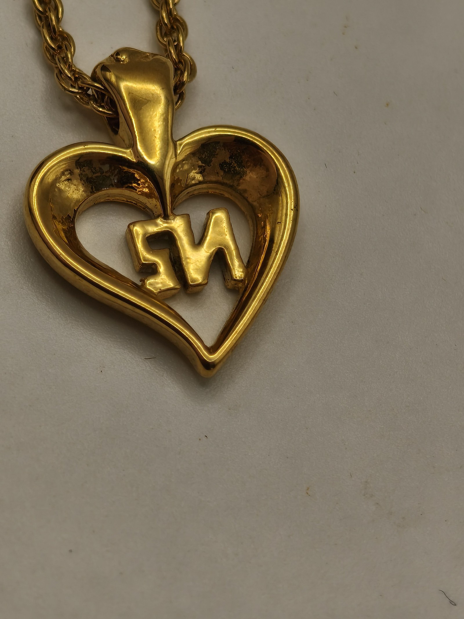 N2 Gold Tone Heart Pendant Necklace image 6