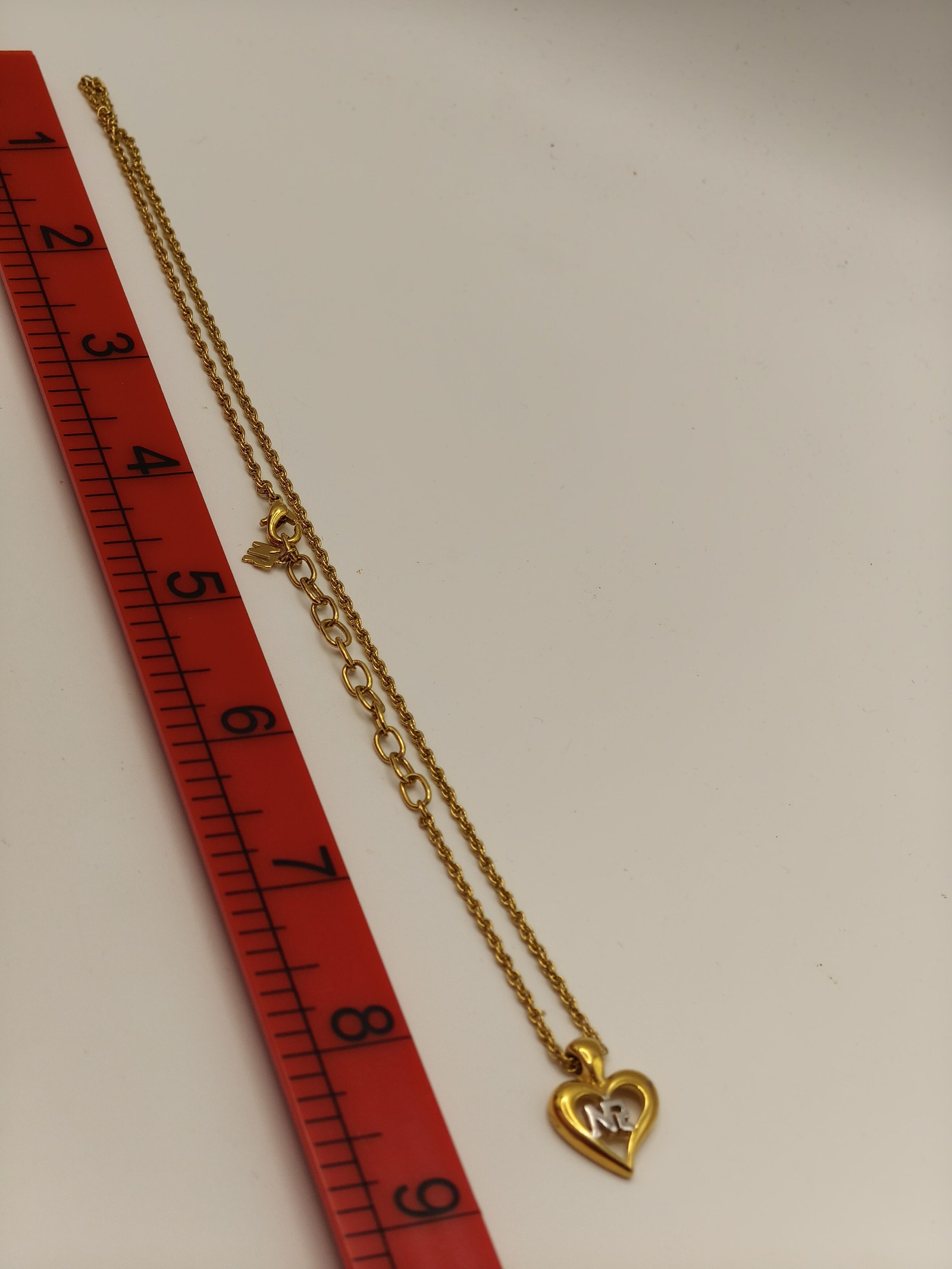 N2 Gold Tone Heart Pendant Necklace image 7